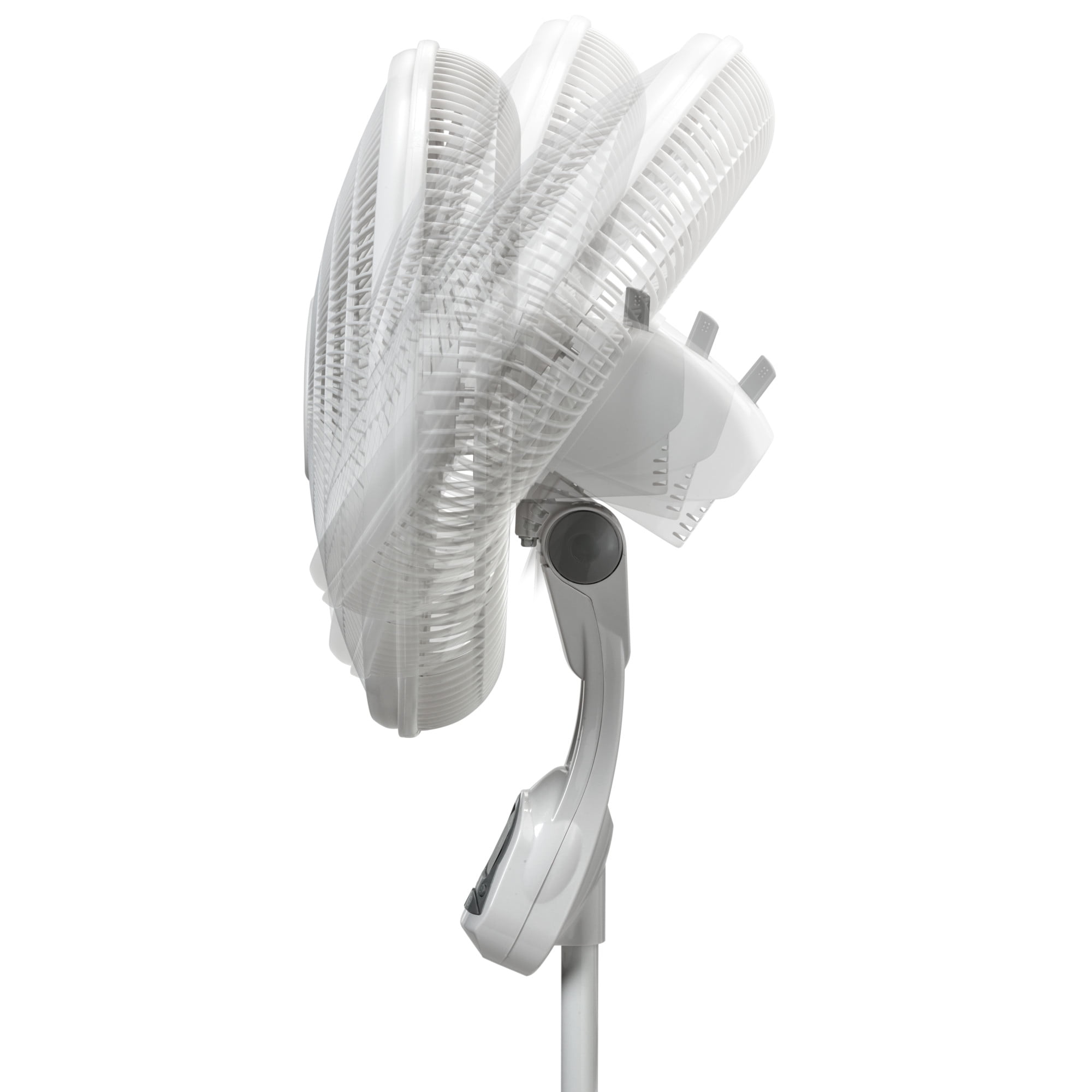 Lasko 16-inch Quiet Oscillating Pedestal Fan with Remote Control and Adjustable Height (White, 16 in) 7czh8