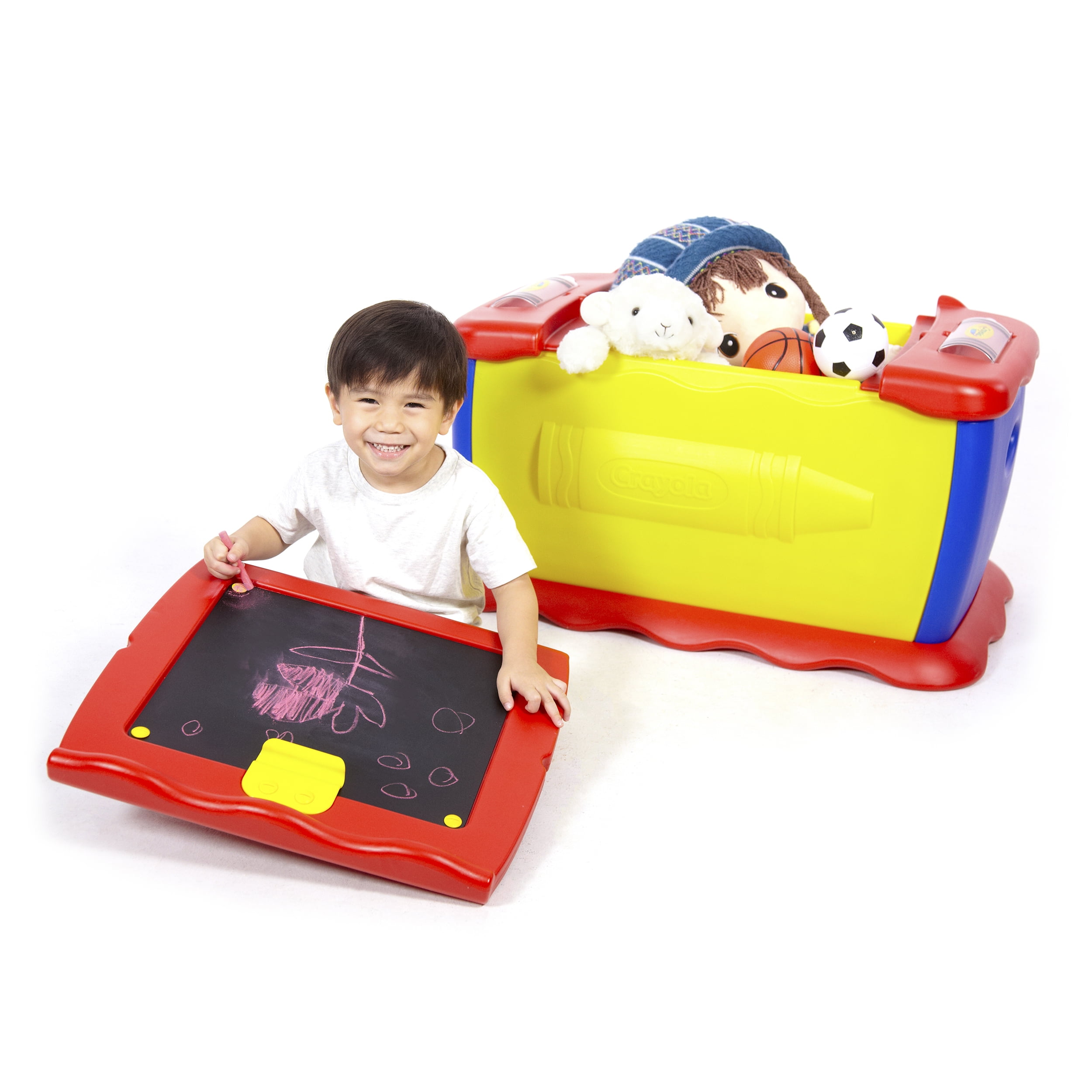Crayola Giant Toy Box with Chalkboard Surface and Storage (Multi-Color, 50 Gallon) puep2