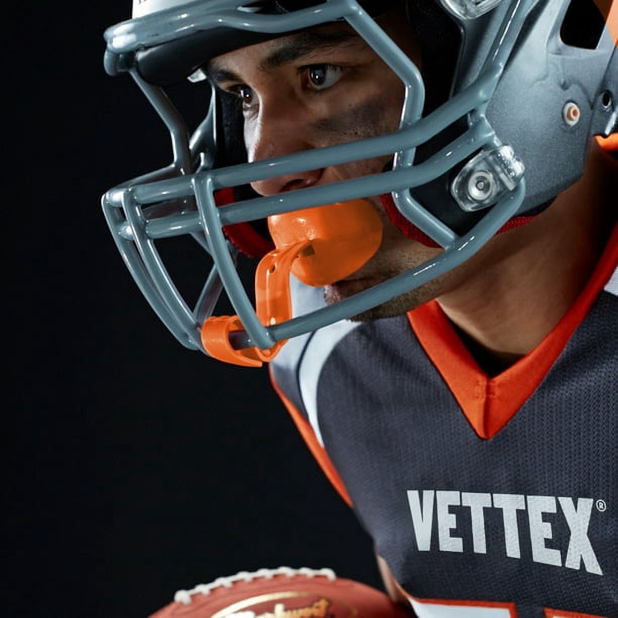 Vettex Doubleguard Mouthguard with Lip Protection and Strap for Football and Lacrosse (Adult, Beige) ztg0s