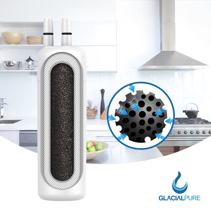 GlacialPure EDR1RXD1 Refrigerator Water Filter Replacement for WHR1RXD1 W10295370A (3-Pack) 5ex7g