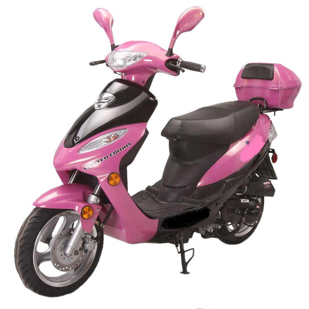 Taotao Pony 50cc Gas Scooter with Matching Trunk (Black, 50cc) mn2z3