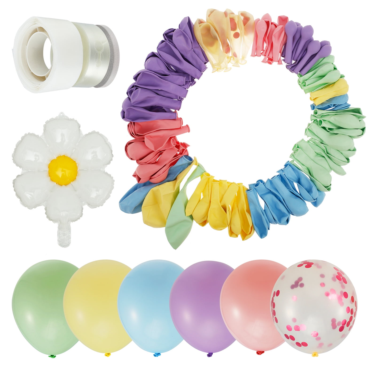 Toorise Daisy Balloon Arch Kit for Party Decorations (Multicolor Pastel, 1 Kit) la72l