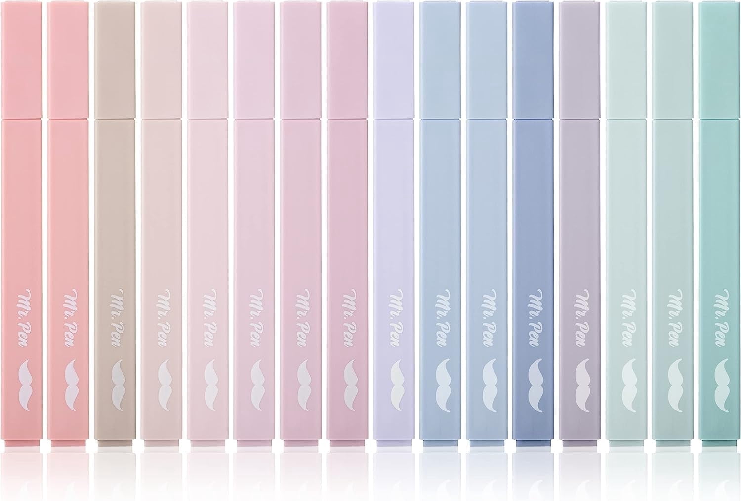 Mr. Pen Aesthetic Highlighters, Chisel Tip, No Bleed Pastel Ink, Morandi Assorted Colors (16 Pack) 0twkr