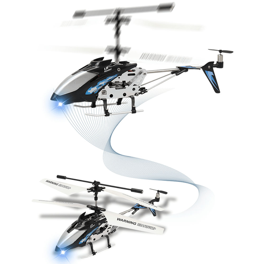 Tyethy Remote Control Helicopter RC Aircraft with LED Lights and Altitude Hold (Black, 8 in) 5yzpq