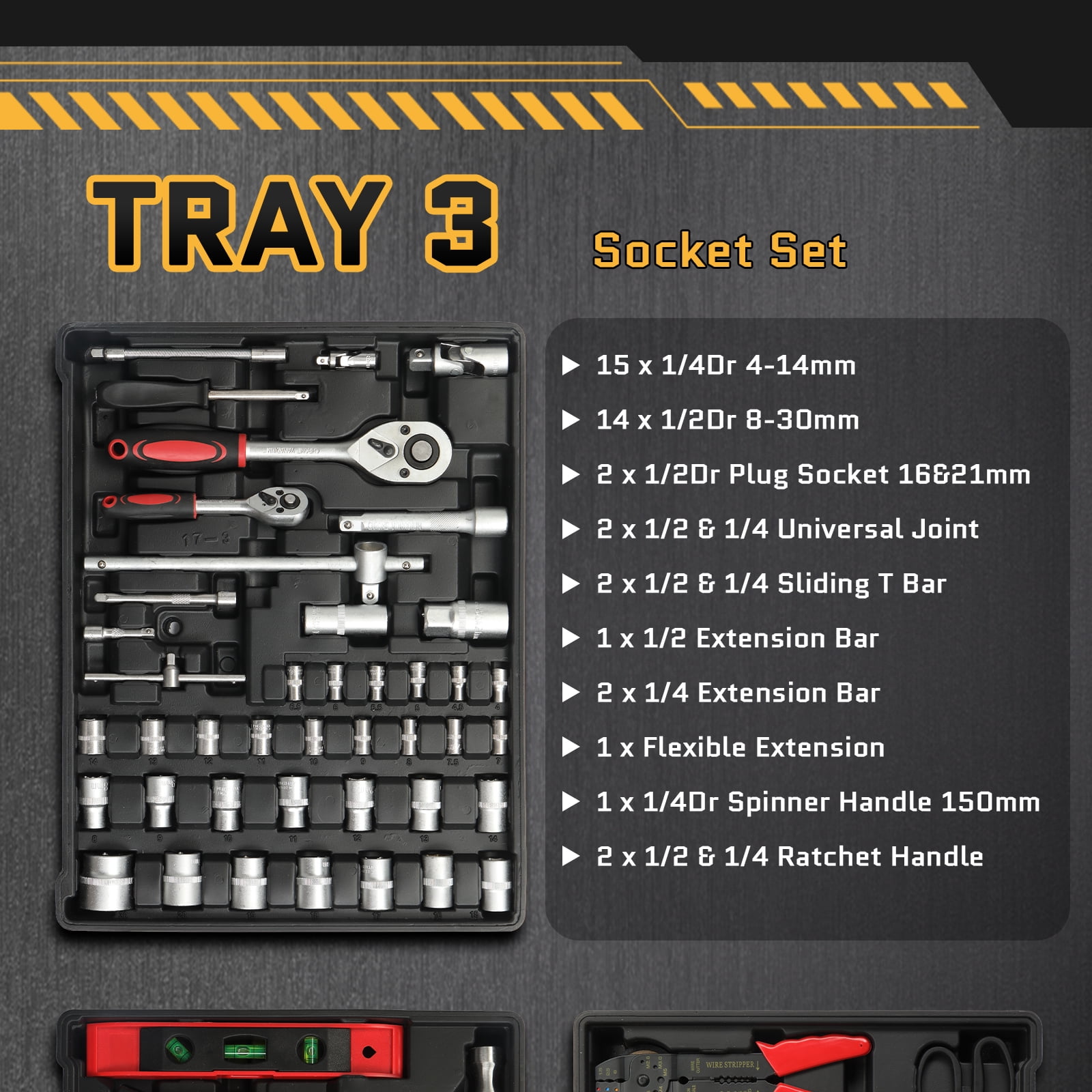 UBesGoo 1000-Piece Household Repair Hand Tool Kit with Rolling Trolley Case (Red, 1000 Pieces) iycjy