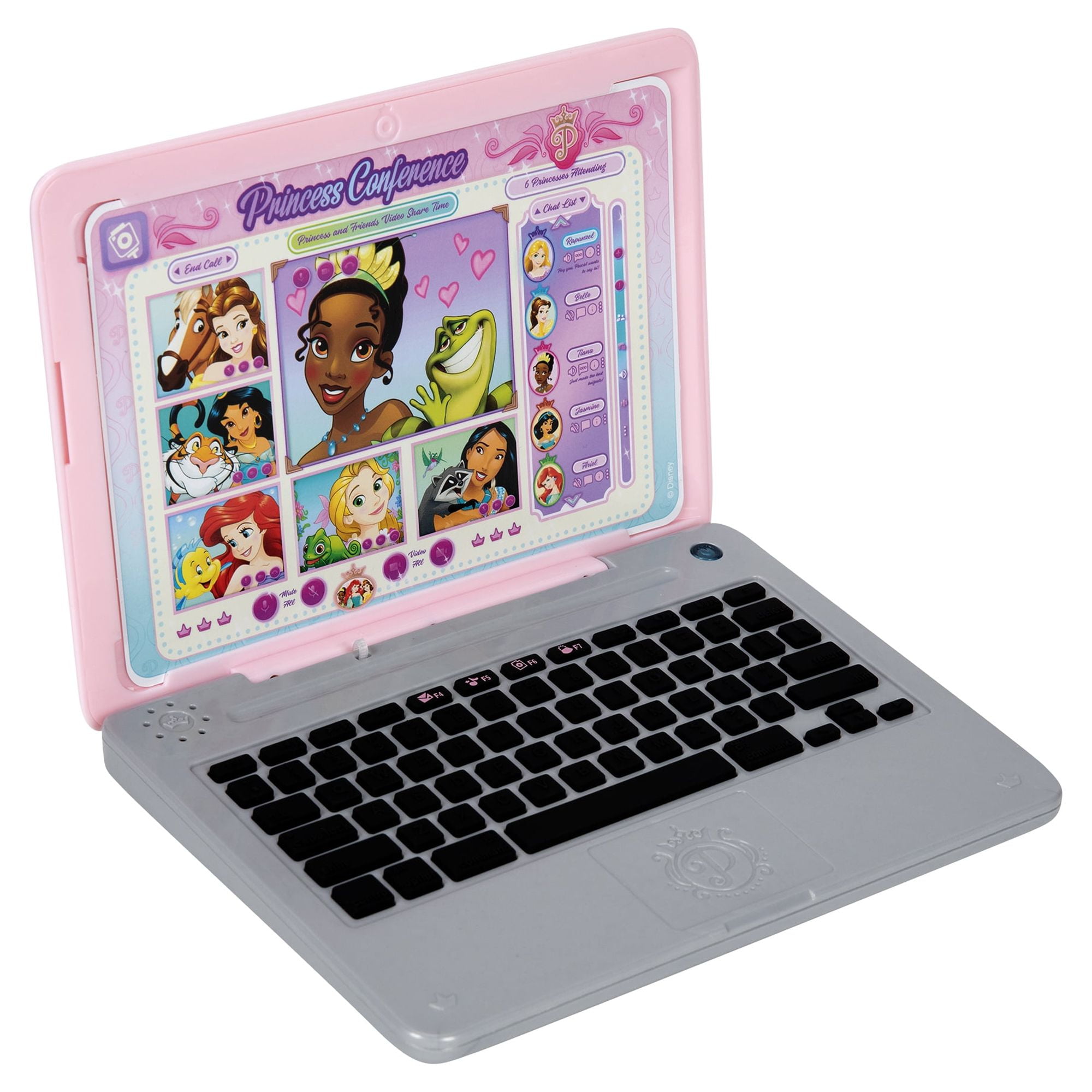 Disney Princess Style Collection Pretend Laptop with Play Earbuds (Pink, 1 Set) 8d370