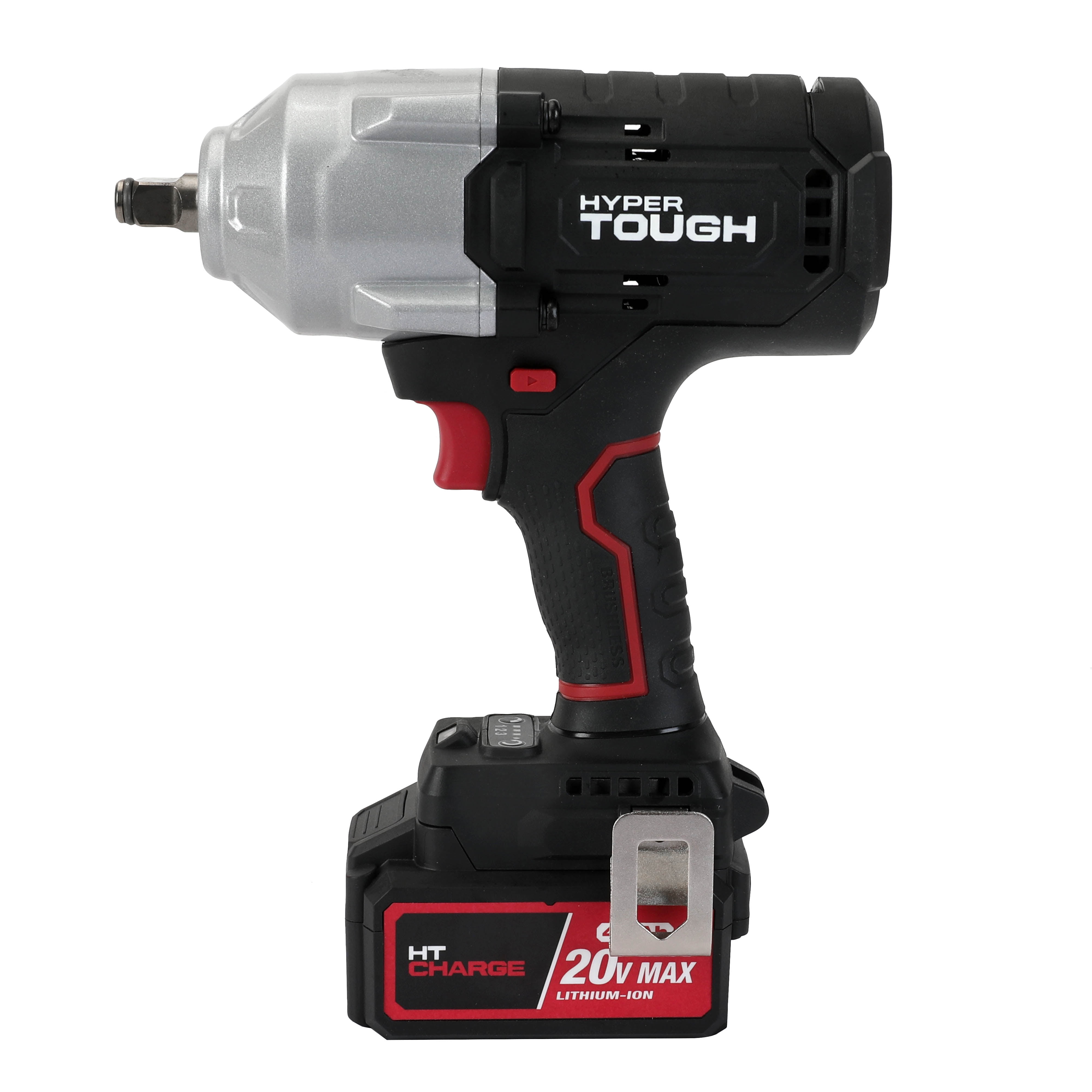 Hyper Tough 20V Brushless Cordless Impact Wrench (Black, 1/2-in Drive) 8qikx