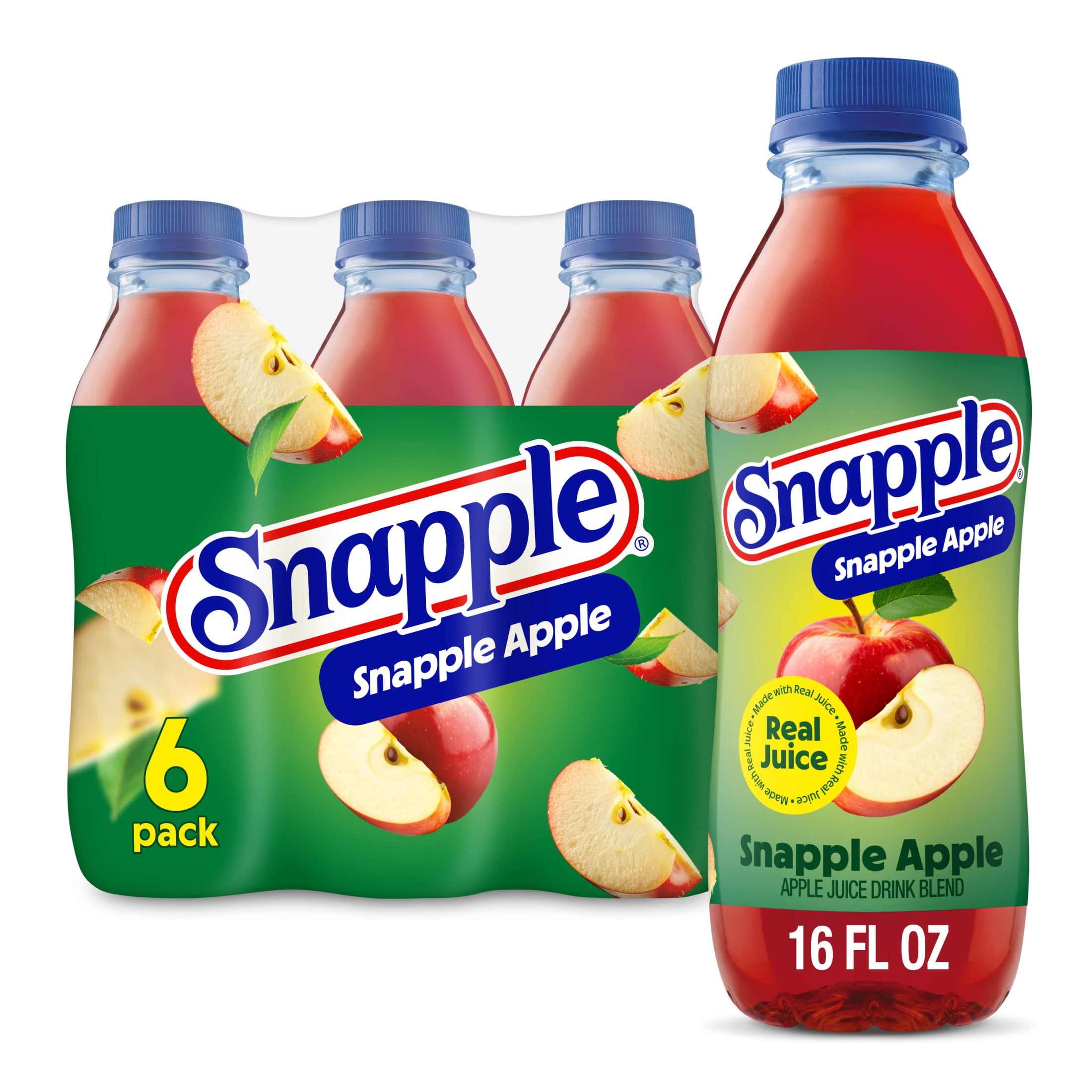 Snapple Apple Juice Drink, Crisp Refreshing Fruit Beverage (6 Pack, 16 fl oz) jide6
