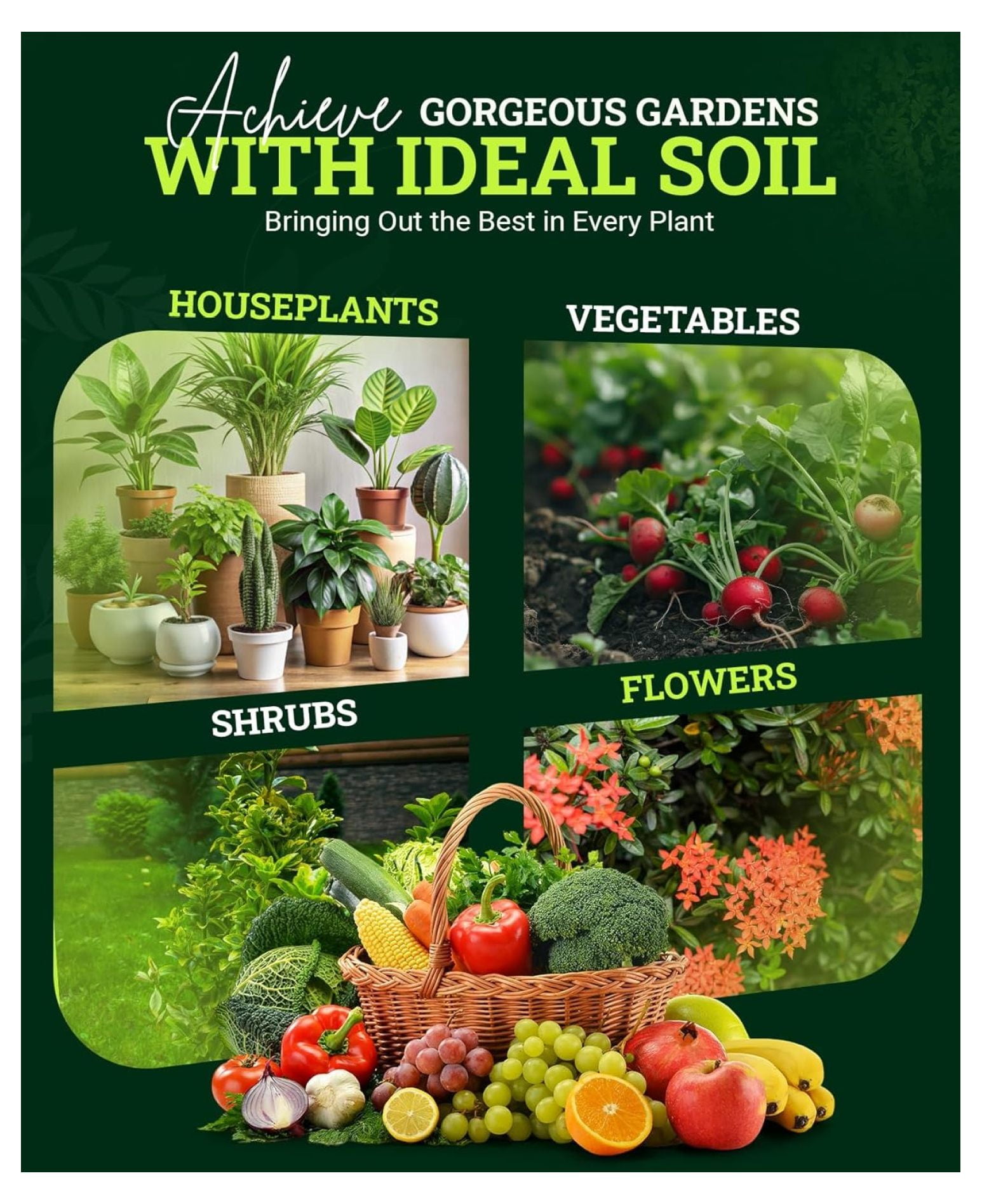 Happy Frog Potting Soil for Indoor and Outdoor Container Plants (12 qt) b24vf