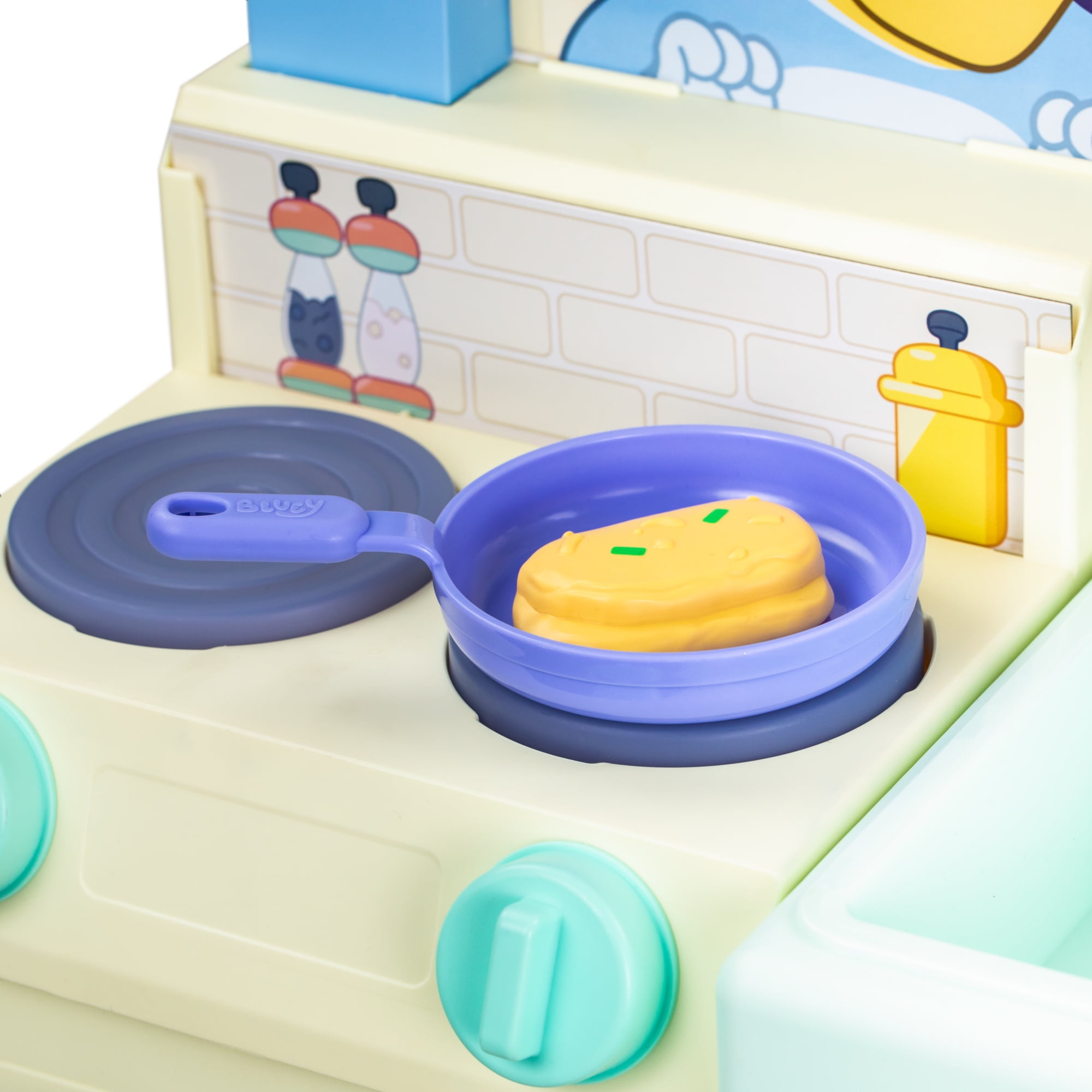 Bluey Cook & Clean Kitchen Playset with Interactive Lights and Sounds (Blue, 3 ft) ggnqk