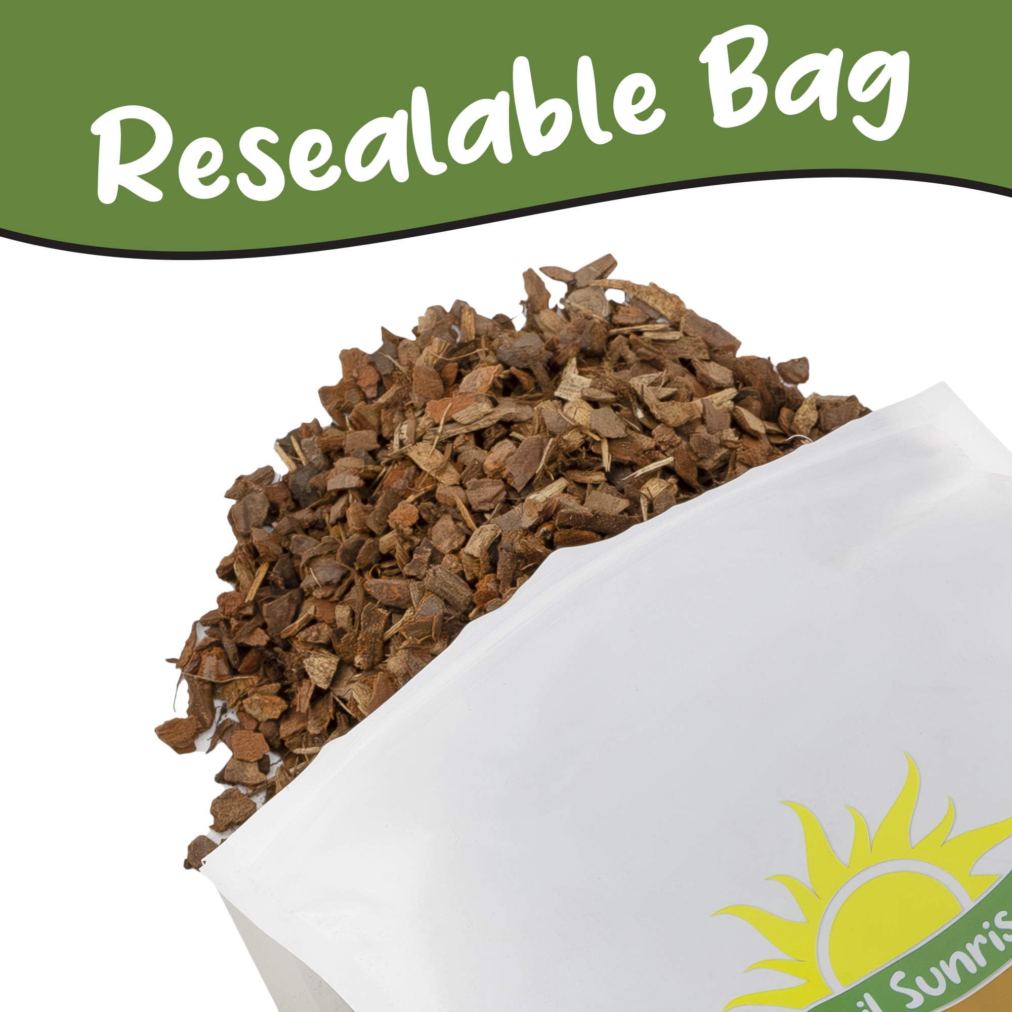 Soil Sunrise Organic Orchid Potting Bark, All-Natural Pine Bark Mix for Aeration and Drainage (8 Quarts) 3sfr1