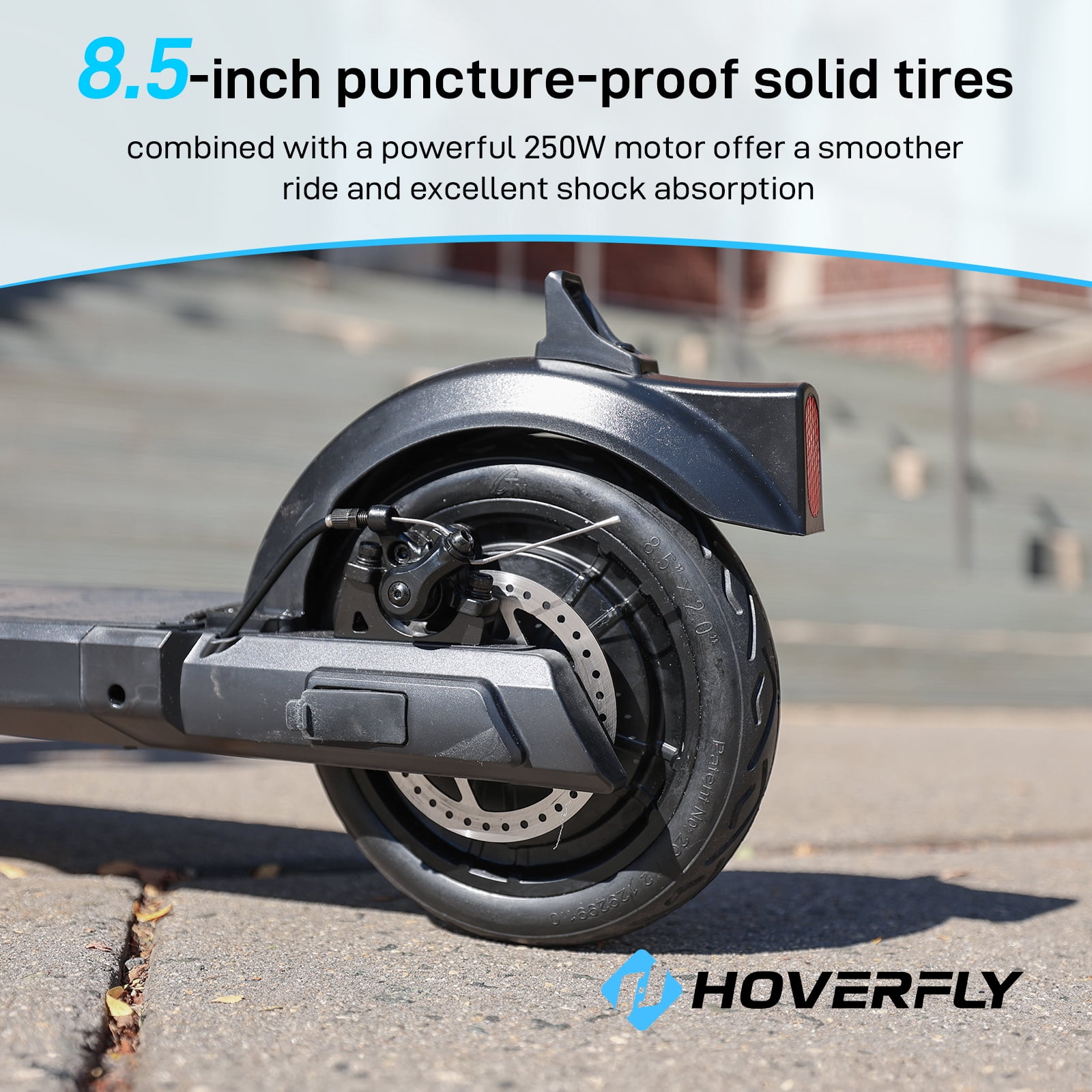 HOVERFLY X1 Electric Scooter for Adults, Foldable Commuter Scooter with LED Display and 8.5 in Anti-Flat Tires (Black, 35 lb) 1n7dt