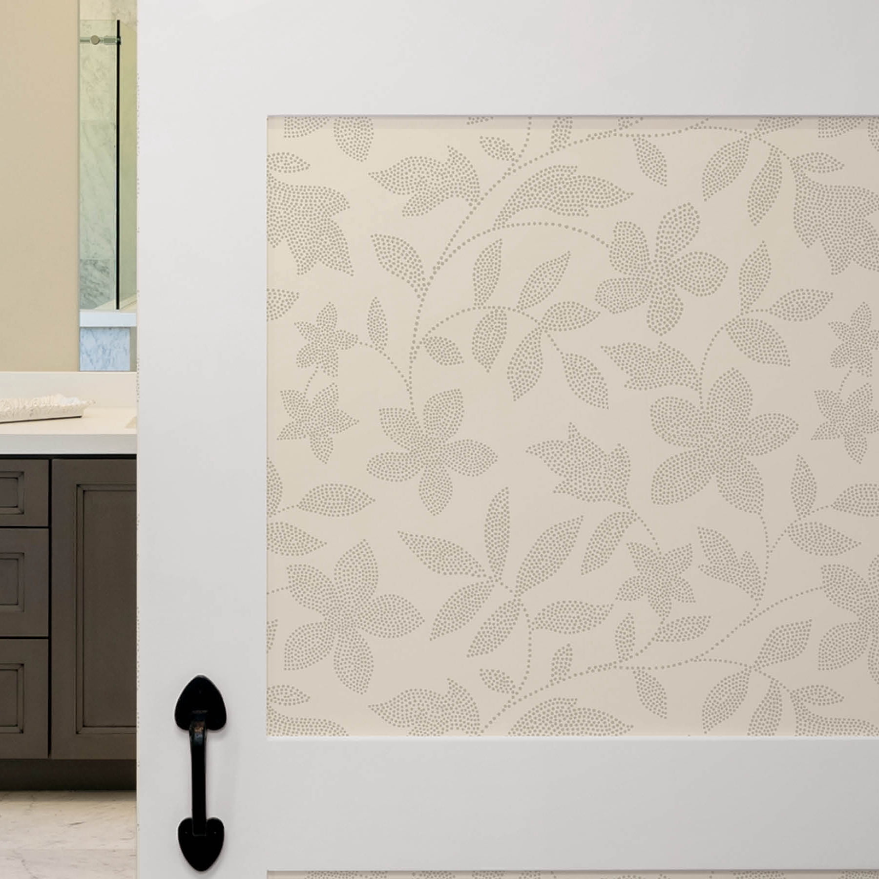 Mainstays Botanical Peel and Stick Wallpaper, Self-Adhesive Removable Wall Decor (Beige Dot, 30.75 sq ft) ff0al