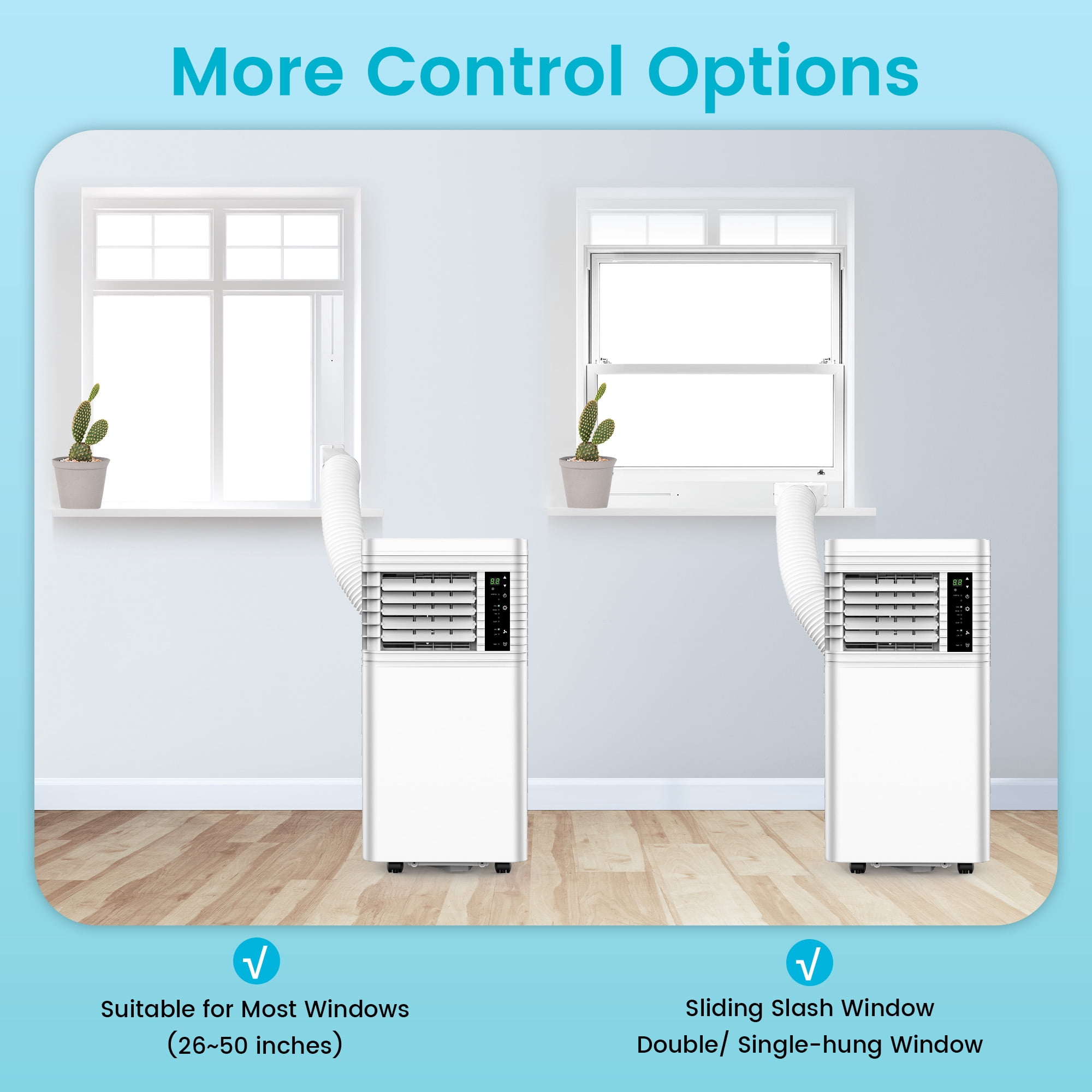 Auseo 8,000 BTU Portable Air Conditioner, Efficient Cooling for Rooms up to 450 Sq. Ft. with Remote Control and Sleep Mode (White) ynhhx