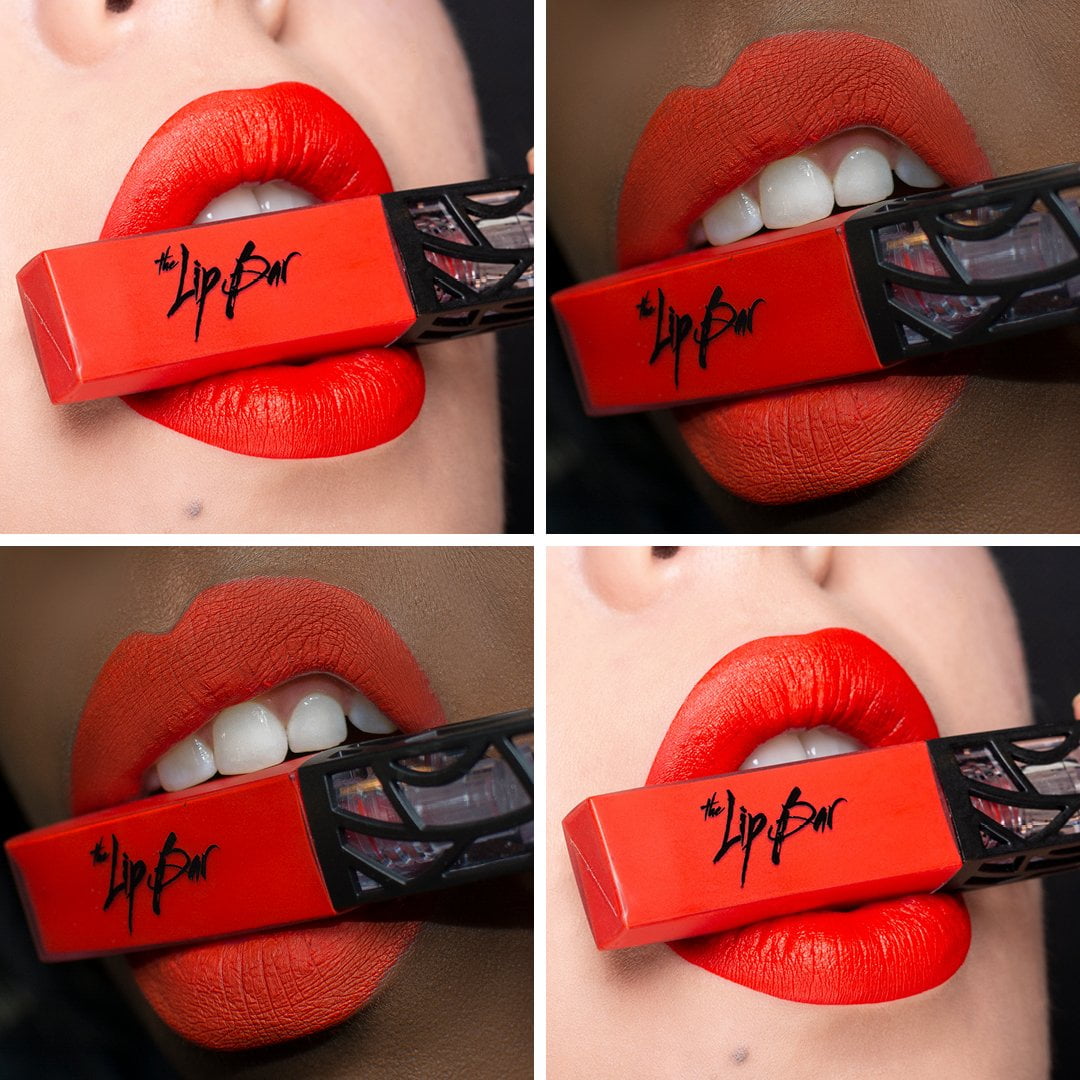 The Lip Bar Vegan Matte Liquid Lipstick Boy Trouble Long-Lasting Comfortable Formula (Orange, 0.24 fl oz) w1tbk