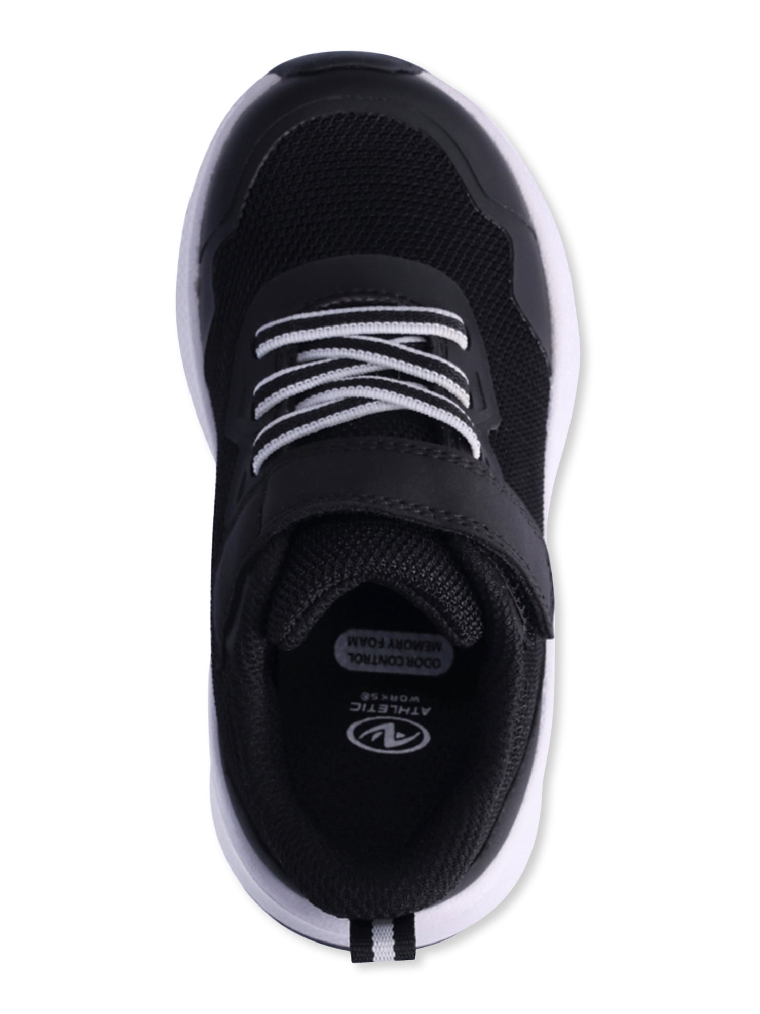 Athletic Works Toddler Boys Mesh Jogger Sneakers (Black, 8 Toddler) gg3hw