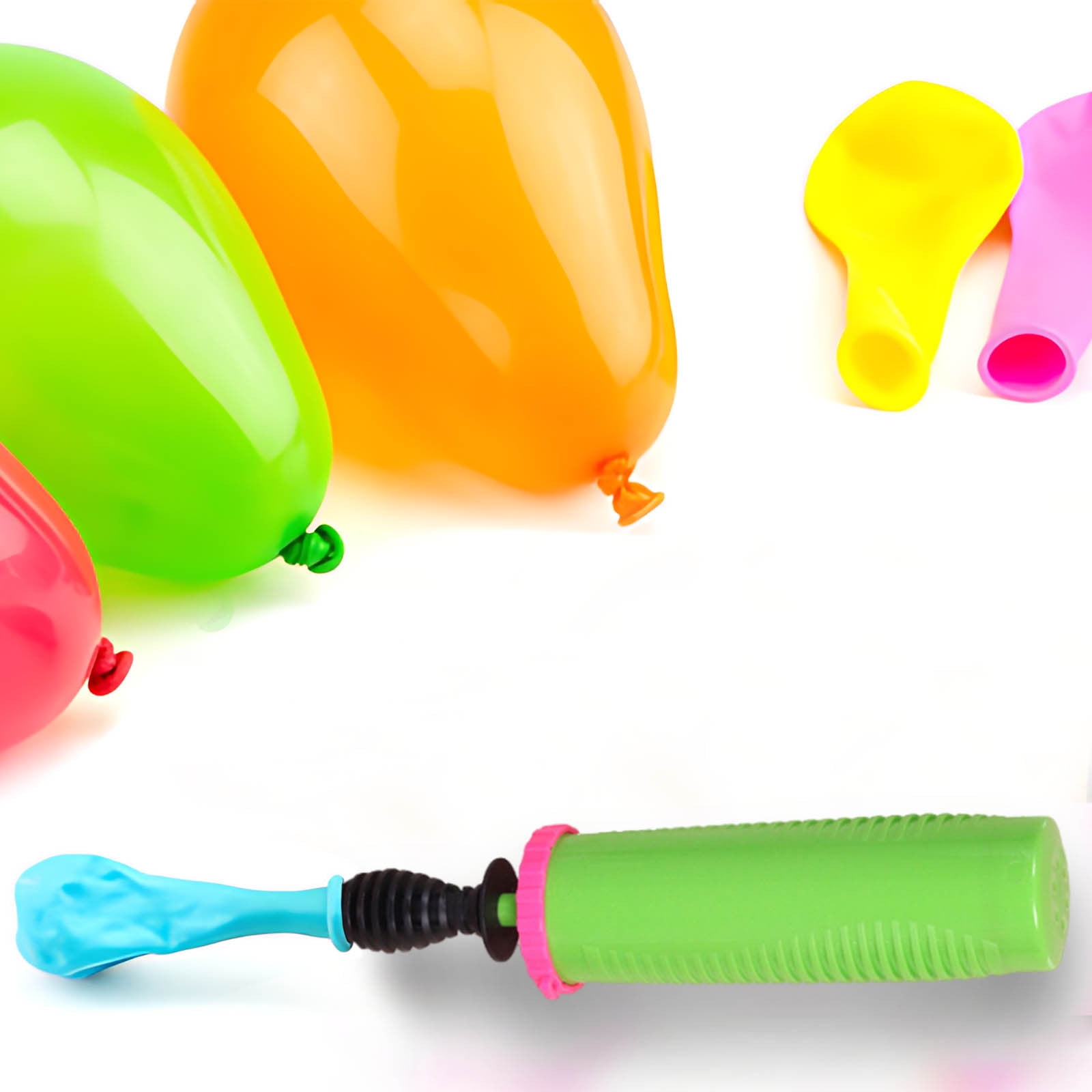 Zenithome Dual-Action Manual Balloon Pump Ergonomic Handheld Inflator for Parties and Crafts (Green, 4.92 in x 0.79 in) xle3u
