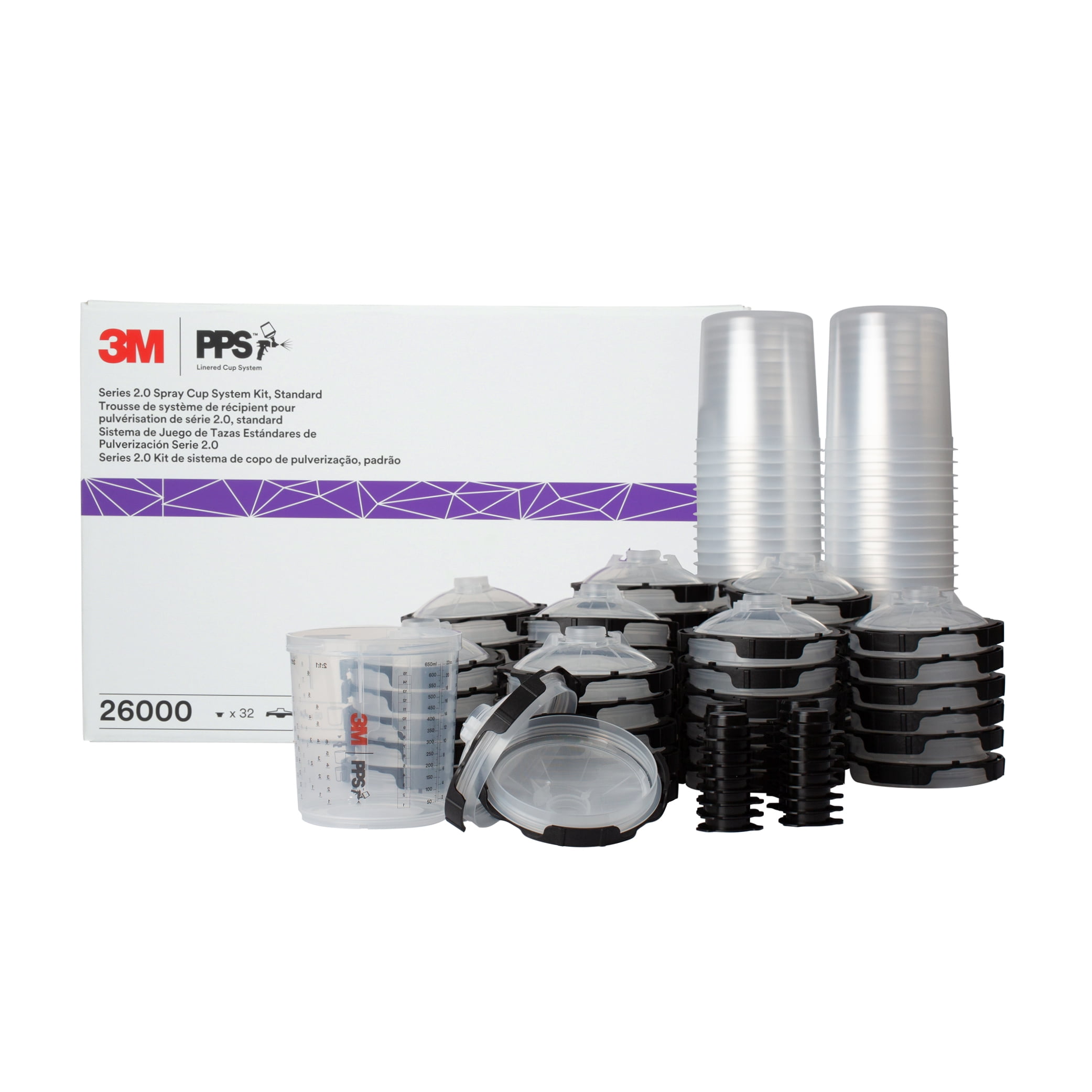 3M PPS Series 2.0 Spray Cup System Kit (22 fl oz, 200 Micron Filter) wnjmz