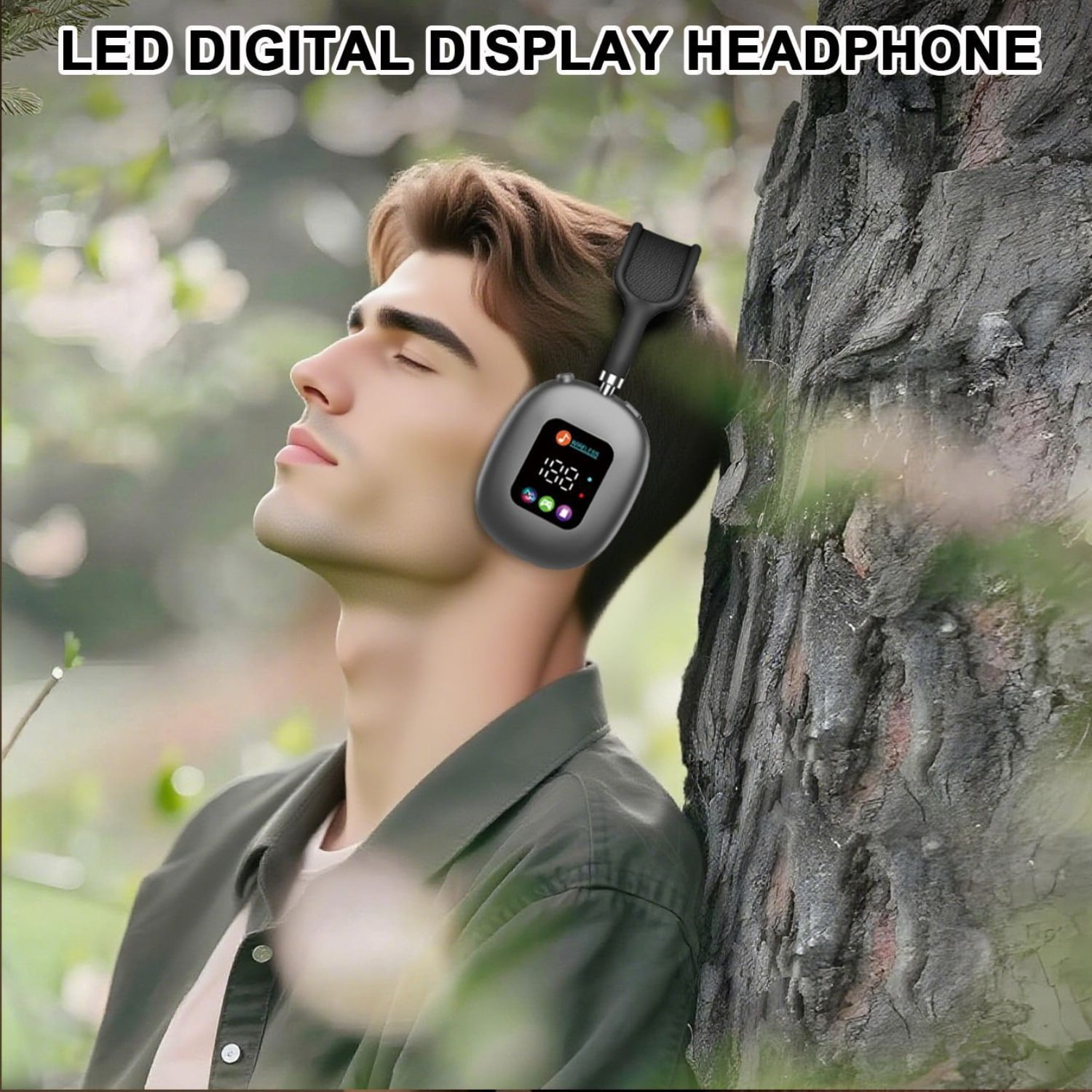 aomogo Wireless Bluetooth 5.4 Gaming Headphones with Active Noise-Cancelling Microphone (Black, One Size) clsku