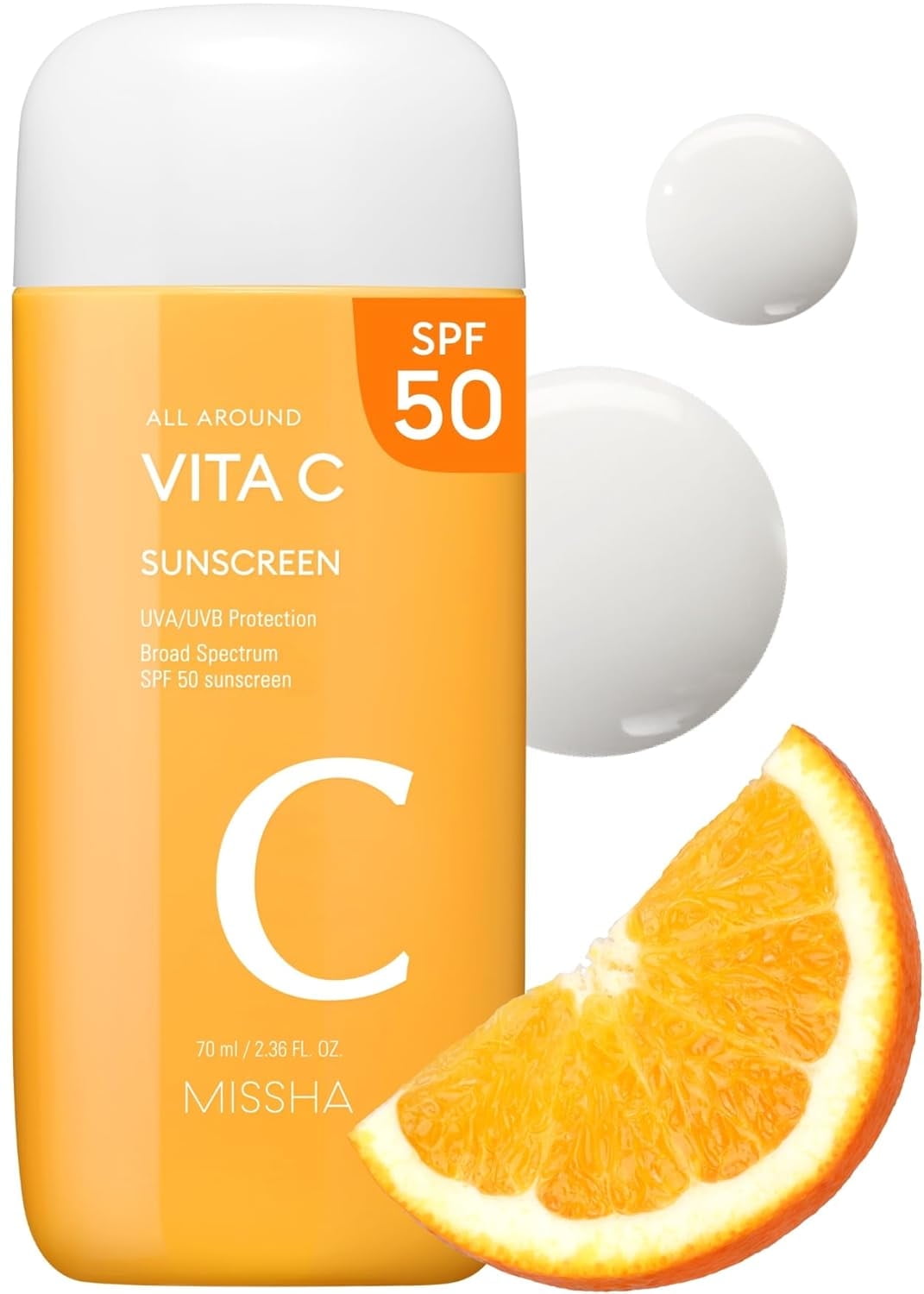 Missha All Around Vita C Sunscreen SPF 50 (2.36 fl oz) qkhbu