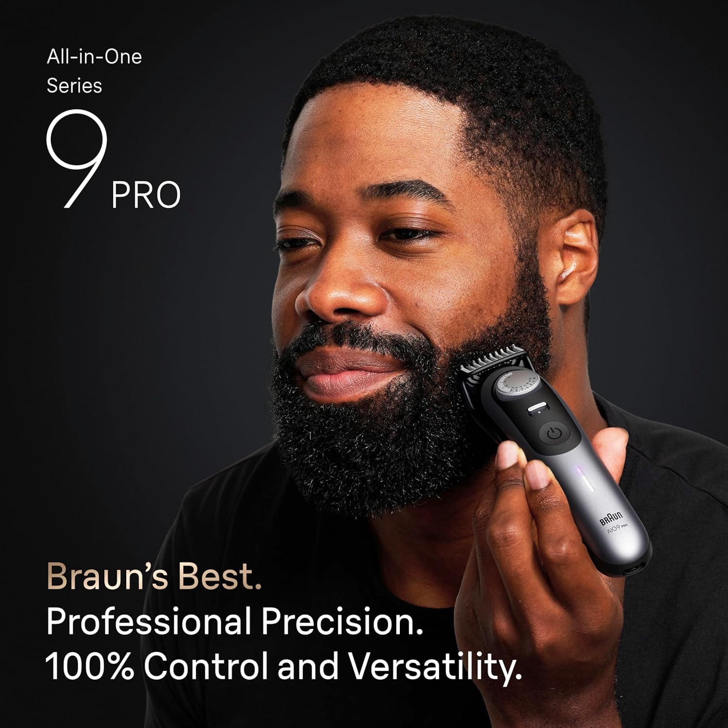 Braun Series 9 PRO All-in-One Beard and Body Grooming Kit, Cordless Electric Trimmer and Shaver for Face and Hair (Brown, 1 Kit) tqtdh