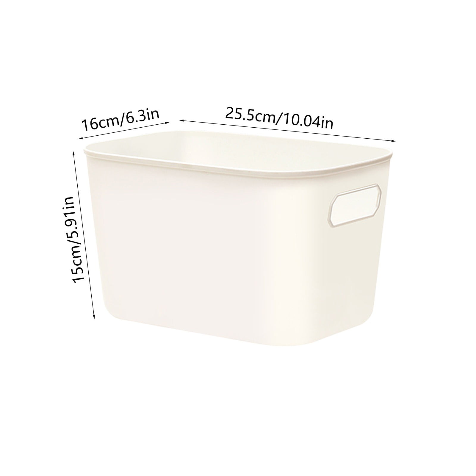 TenderTrove Multi-Purpose Storage Bins with Handles (White, 4-Pack, 10x6.3x5.9 in) osdyl
