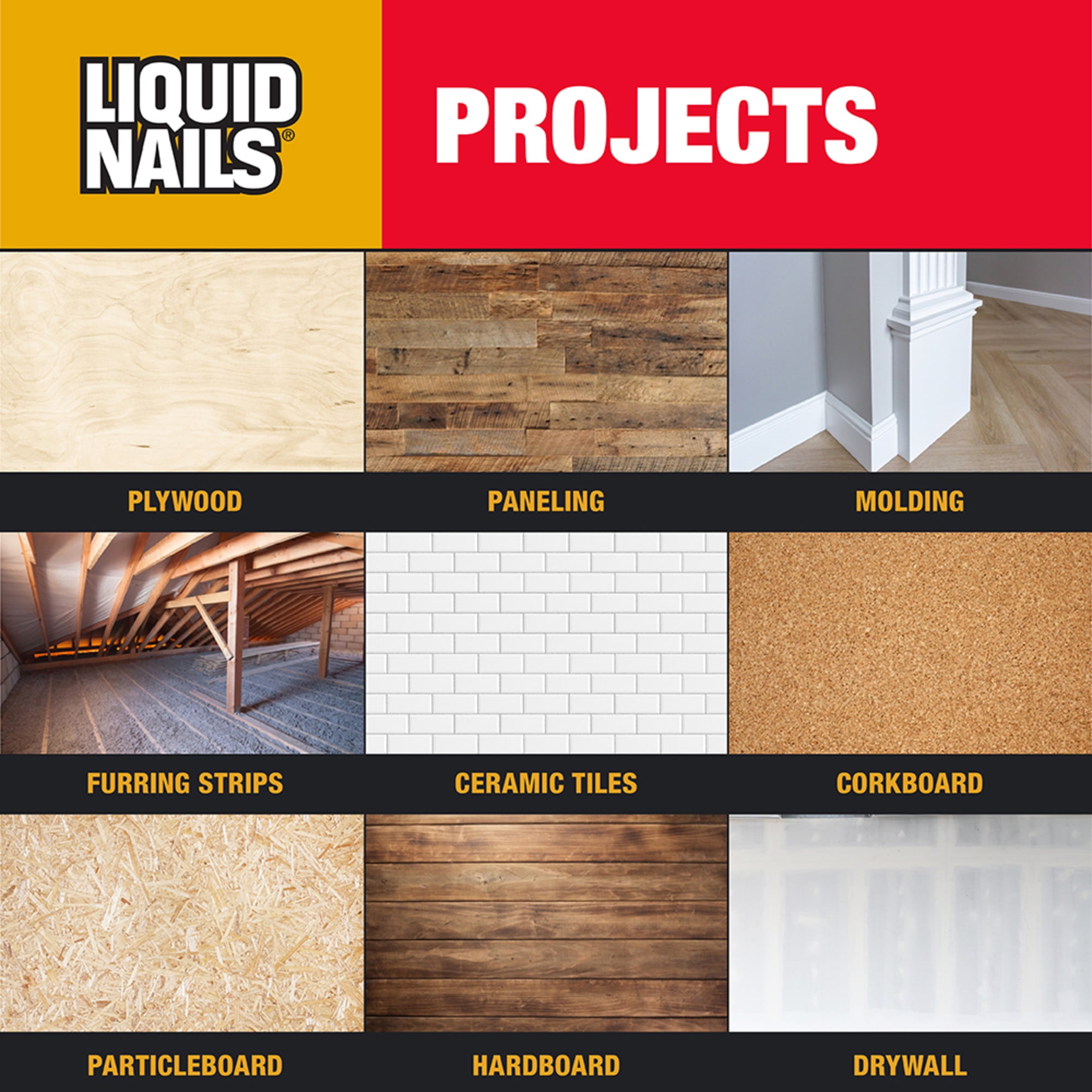 Liquid Nails Interior Projects Latex Construction Adhesive (White, 10 oz) ulq09