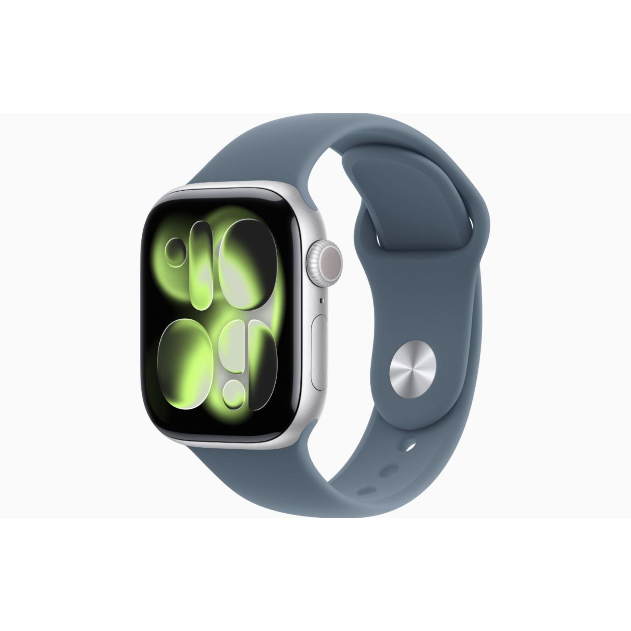 Apple Watch Series 11 GPS 46mm Silver Aluminum Case with Anchor Blue Sport Band (M/L) v47yb
