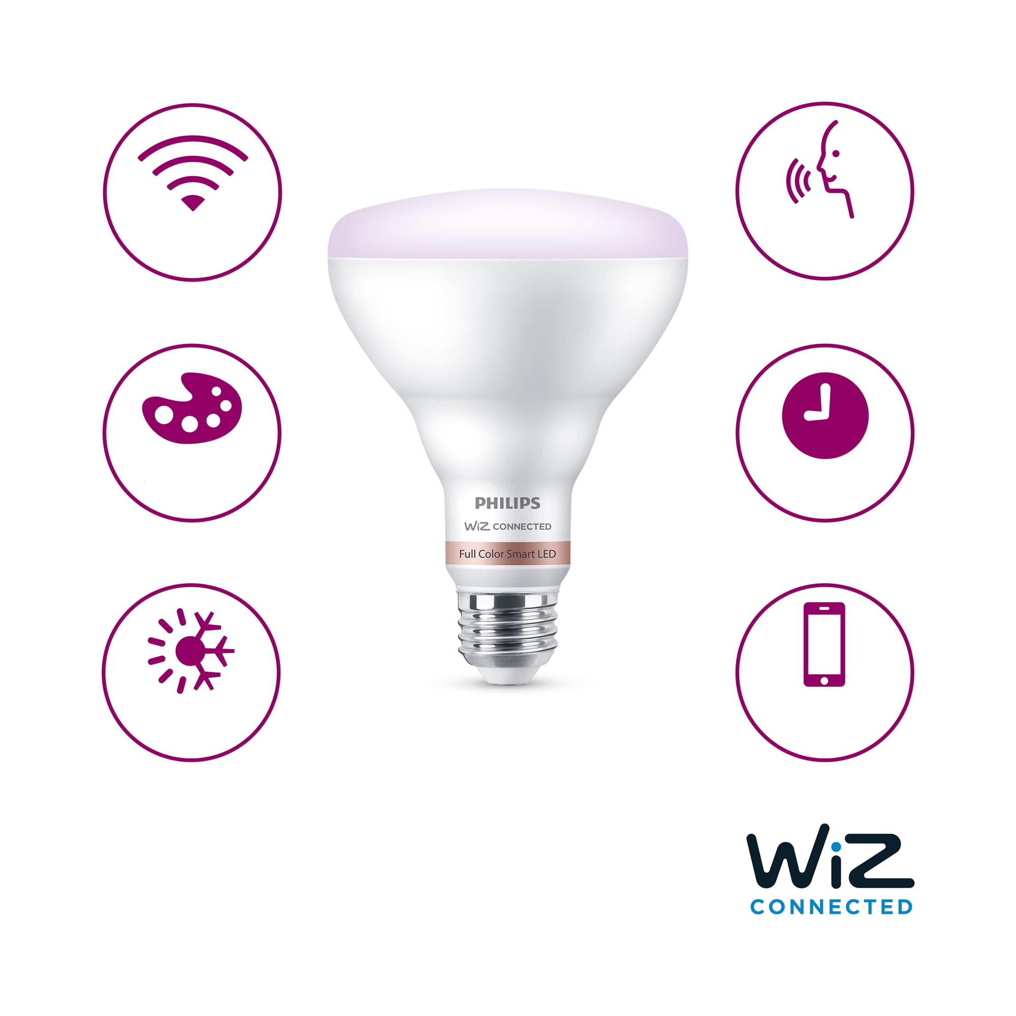 Philips Smart LED BR30 Floodlight, Color & Tunable White, Dimmable, E26 Base (1-Pack) 6m5oc