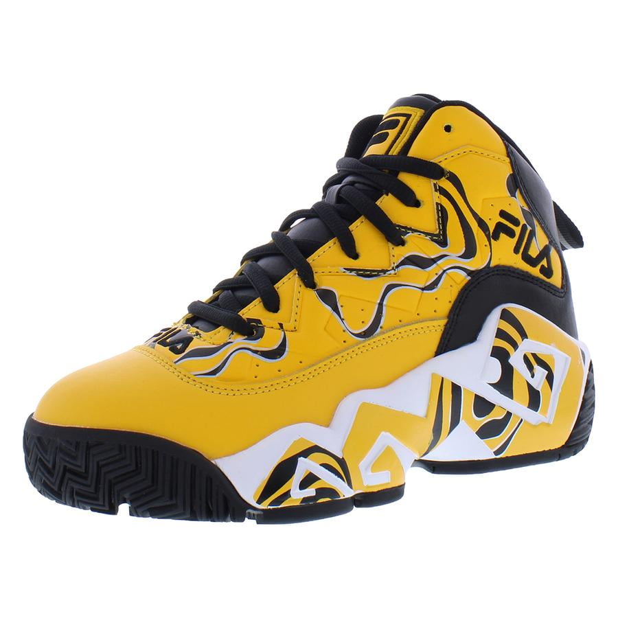 FILA MB Boys Basketball Shoes Athletic Sneakers (Yellow/Black, 6 US) 5t5jw