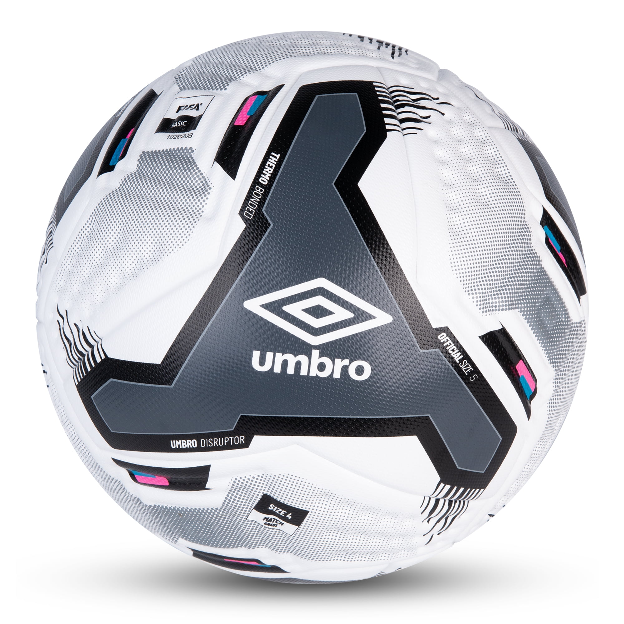Umbro Disruptor Soccer Ball Match-Ready Performance (White, Size 5) lt6sc
