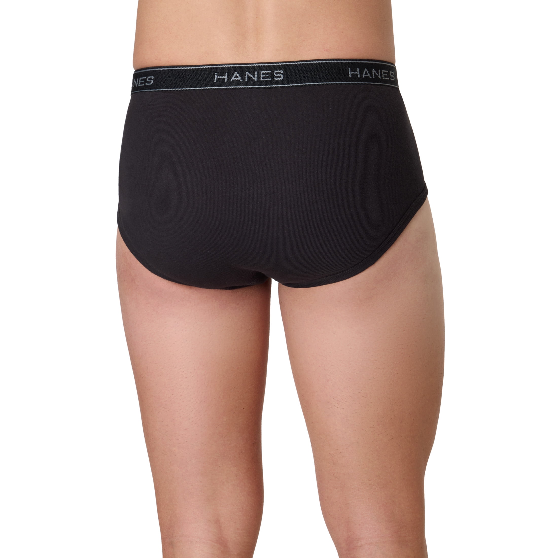 Hanes Men's Mid-Rise Cotton Brief Underwear (Blue, 10-Pack) x2jdb