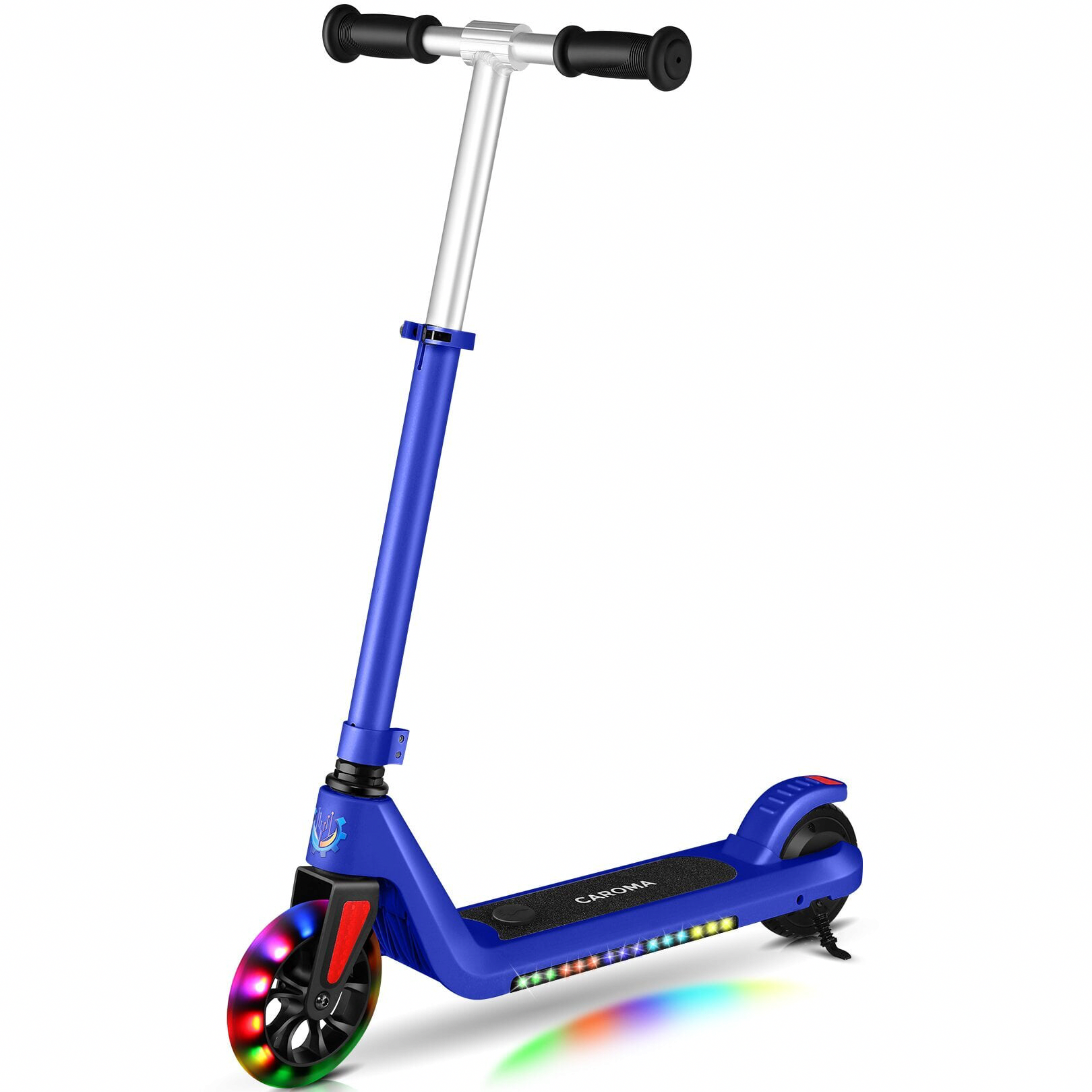 Caroma Electric Scooter for Adults, Foldable Commuting E-Scooter with Cruise Control and Dual Braking System (Blue, 6.5 in) 6wyf1