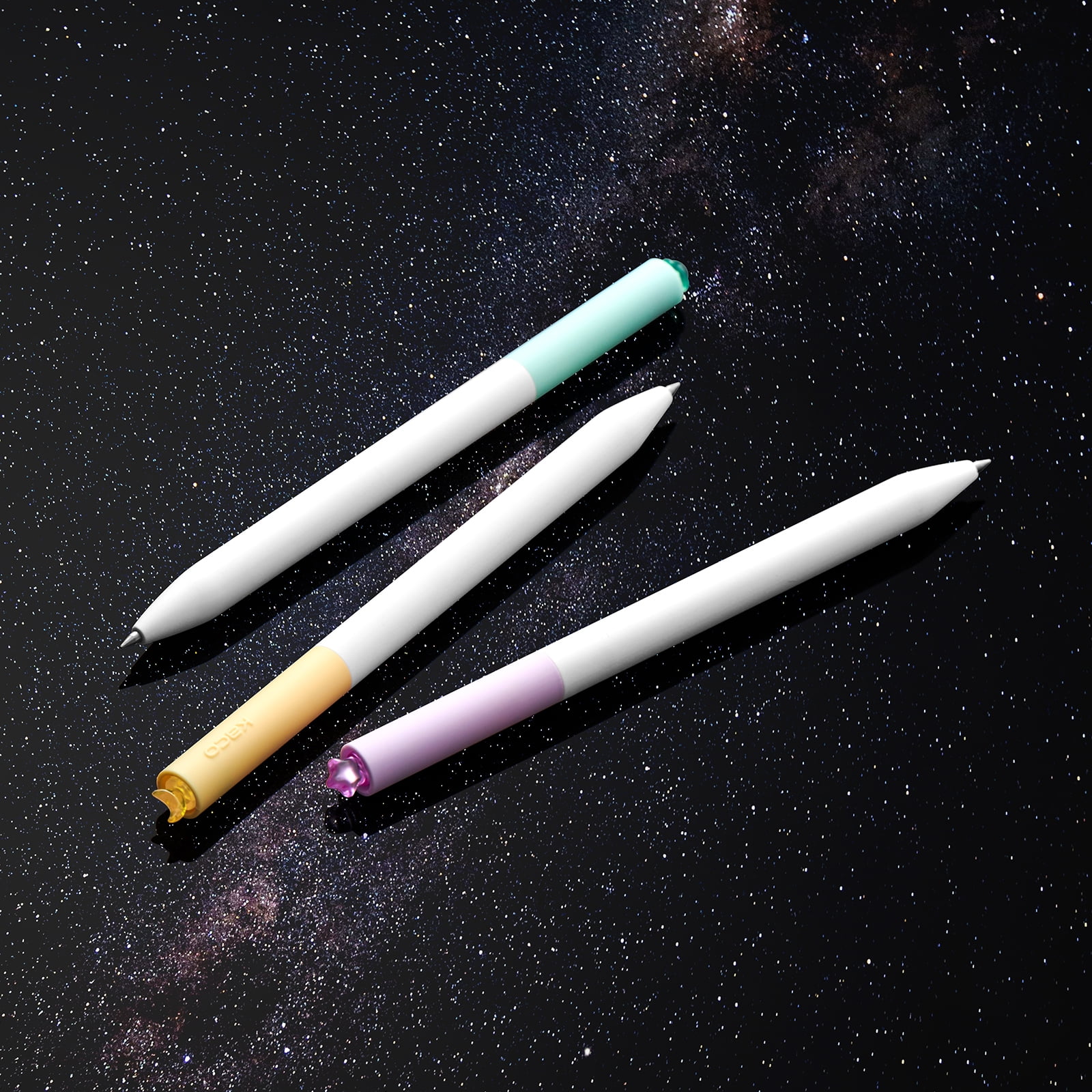 Kaco FIRST Gel Pens Aesthetic Planet Series Fine Point Writing Pens (Black Ink, 3 Pack) spqv6