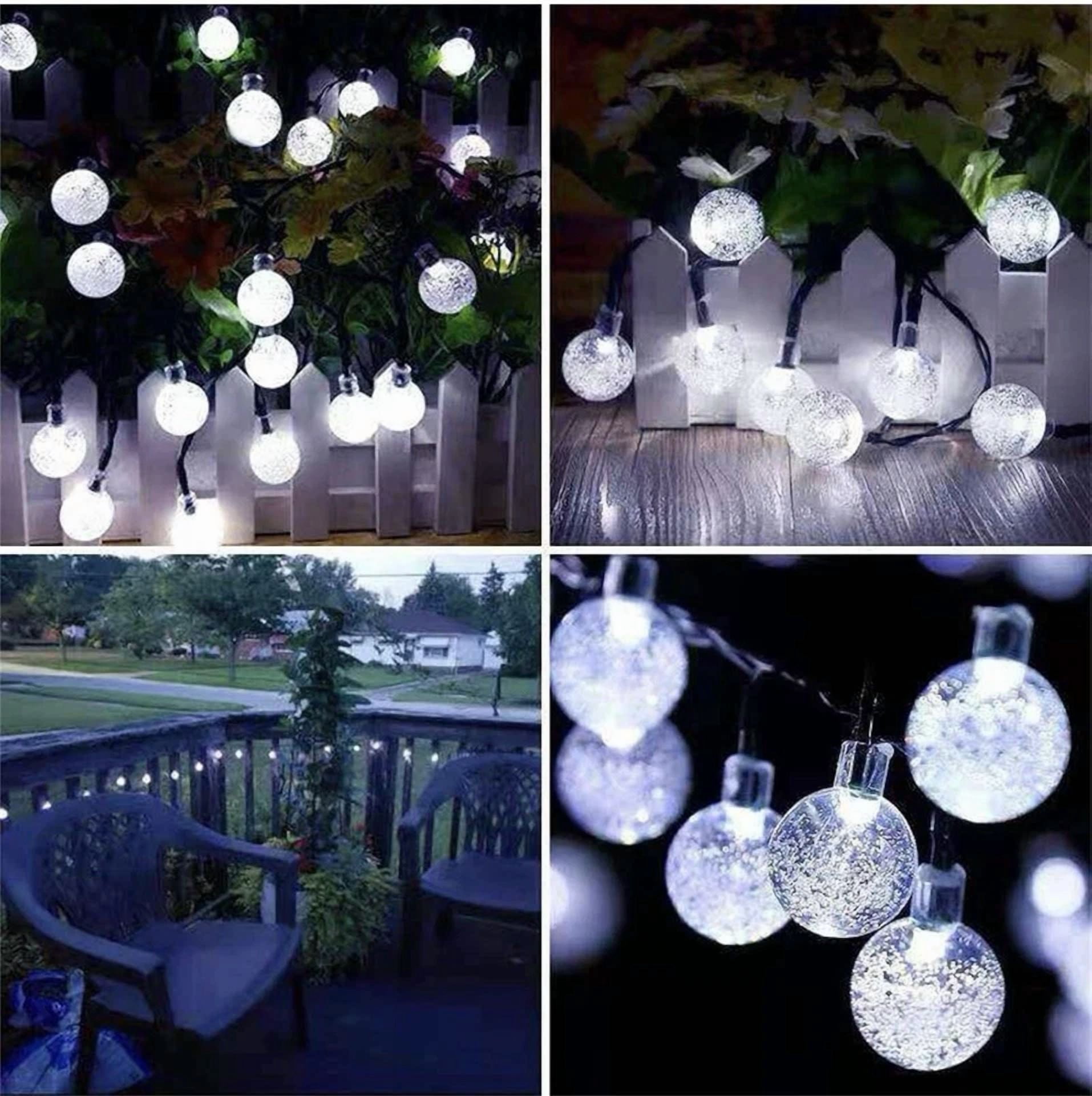 Purely Elizabeth Solar 30 LED String Lights Waterproof Outdoor Decor (Warm White, 15 ft) a84iq