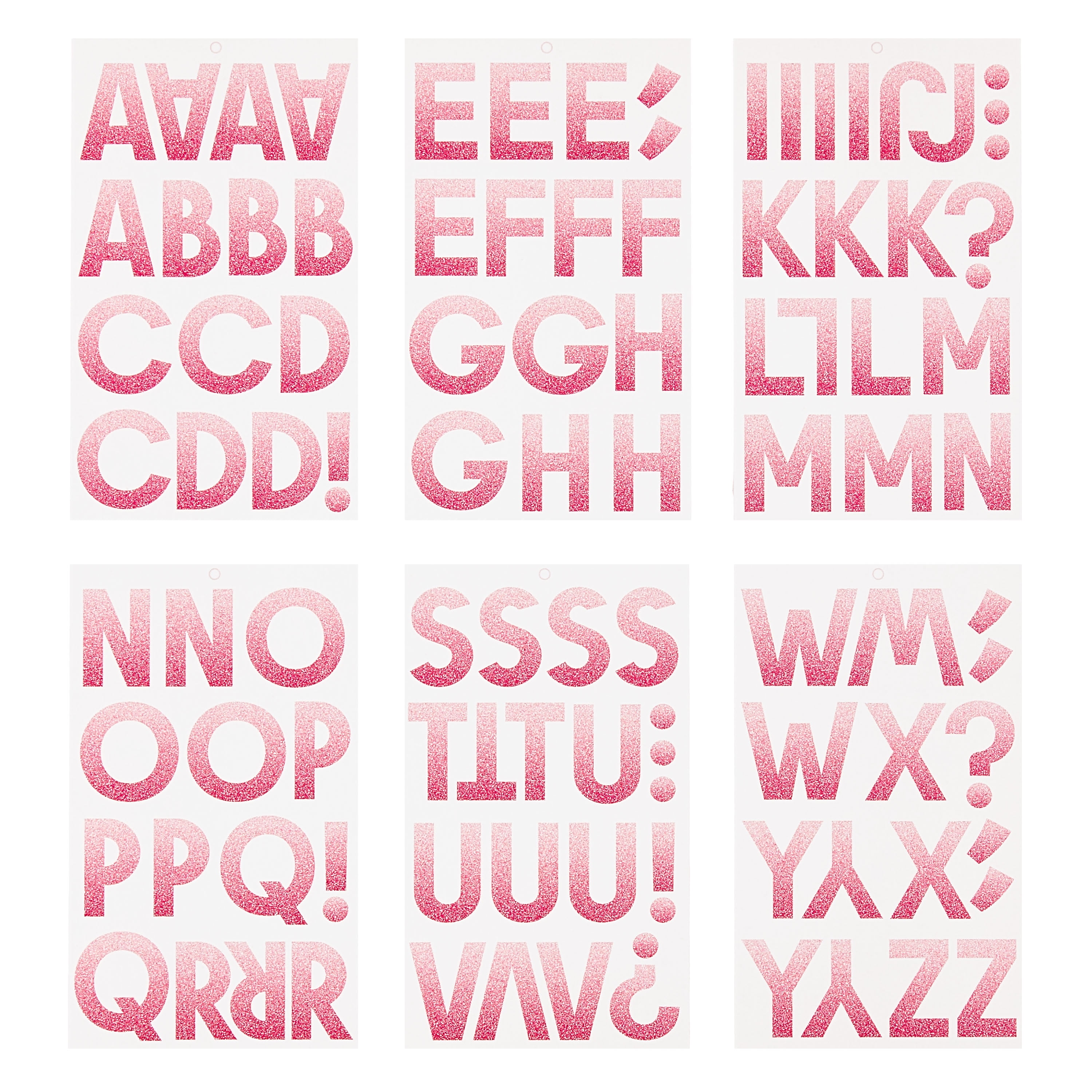 Hello Hobby Extra Large Alphabet Stickers, Glitter Finish Decorative Letter Icons (Pink, 99 Count) nw5jg