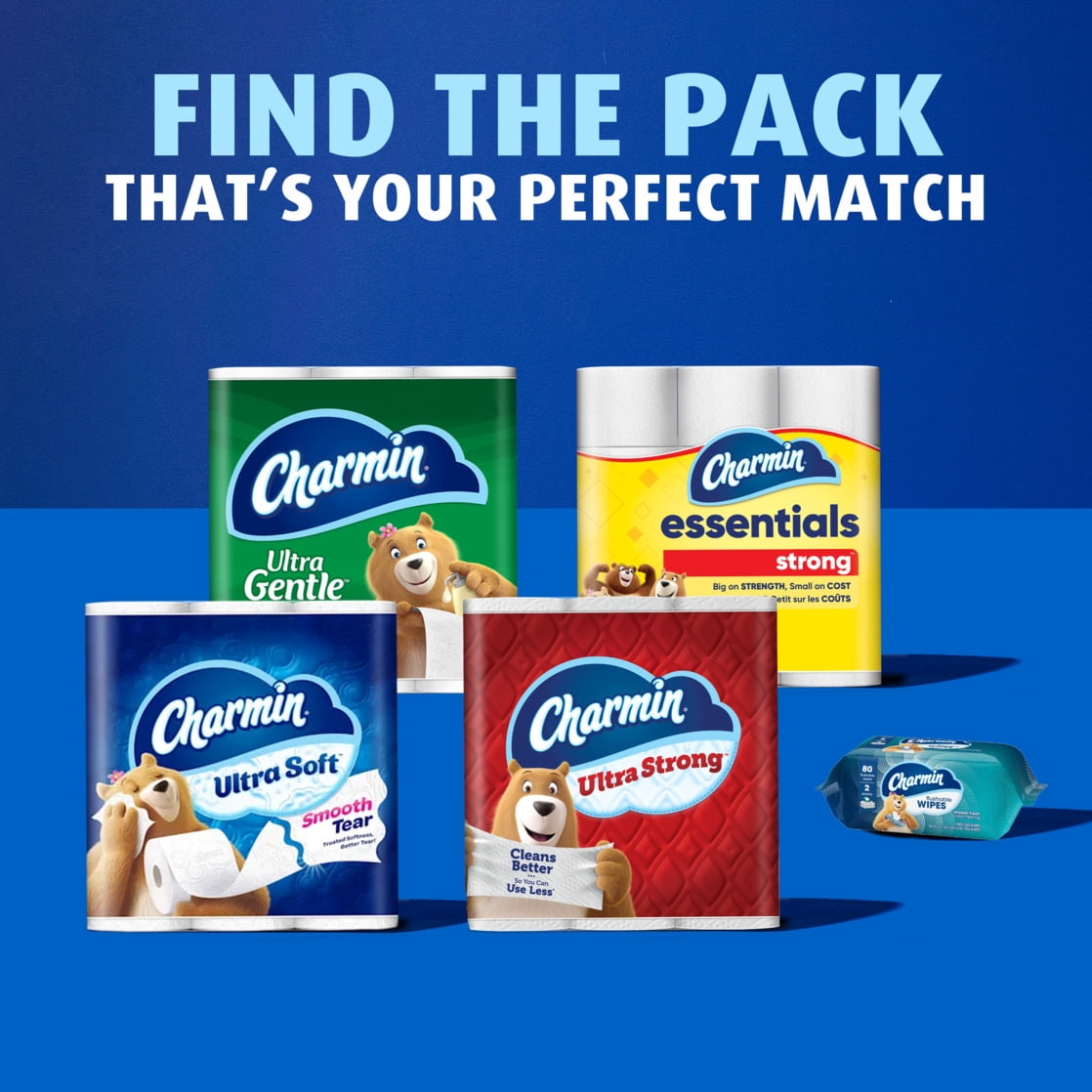 Charmin Ultra Soft Toilet Paper (White, 4 Mega Rolls) mtmhb