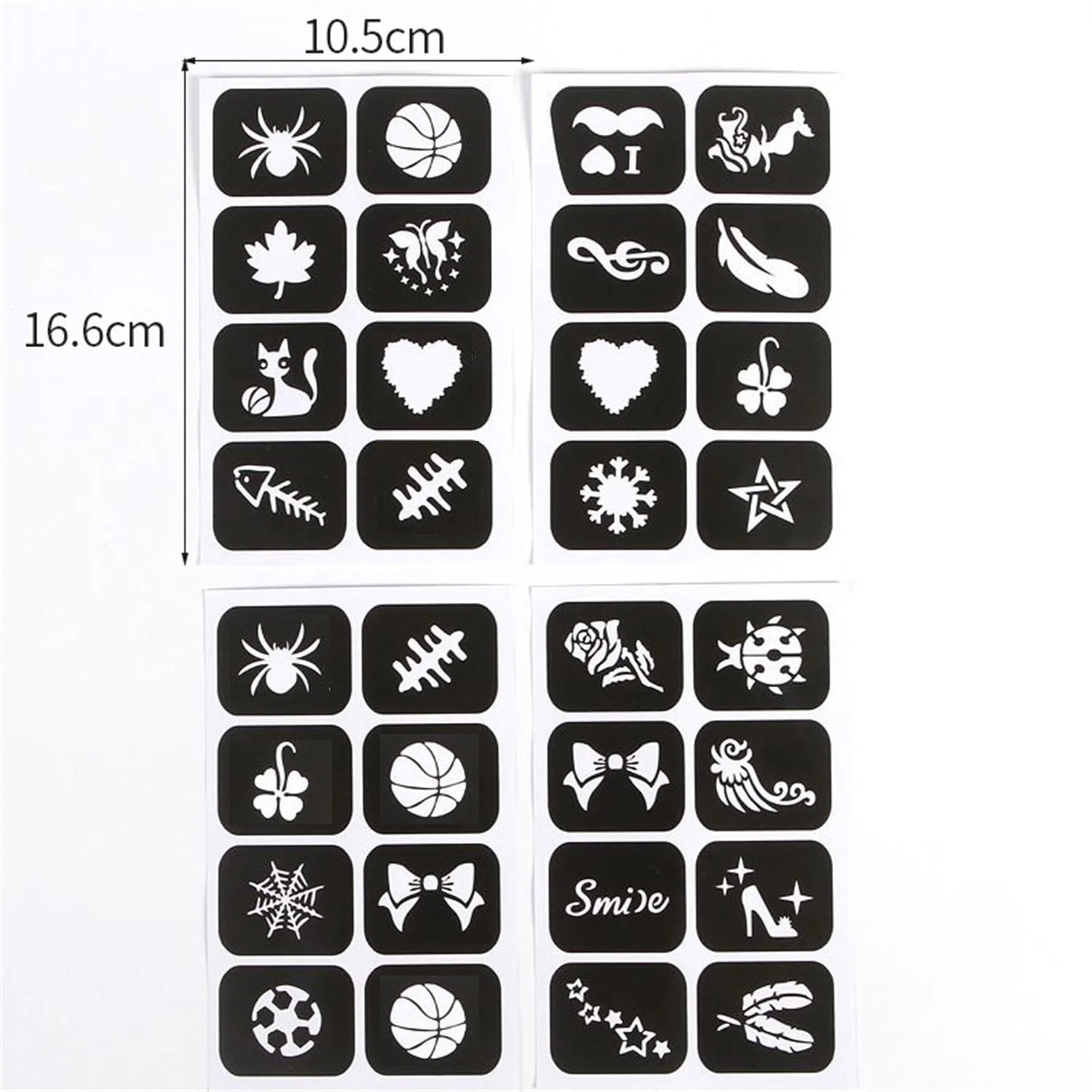 Bexikou Temporary Tattoo Pens and Stencils Kit for Body Art (Multi-Color, 10 Pack) 9xs77