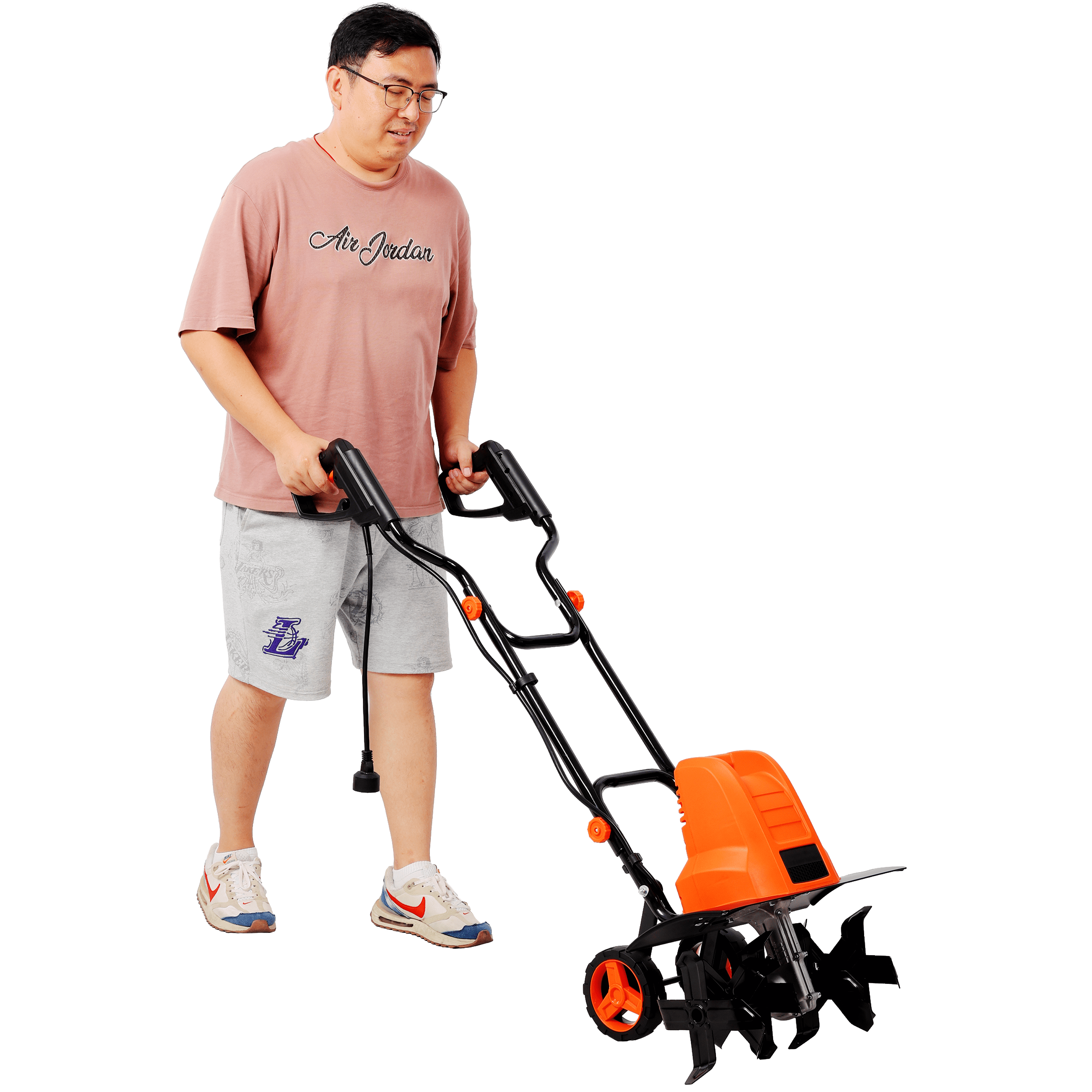 PuppyCheer Electric Garden Tiller, 13.5 Amp Corded Cultivator with 24 Steel Tines, Adjustable Wheels (Black, 18 in Width) bvdvg