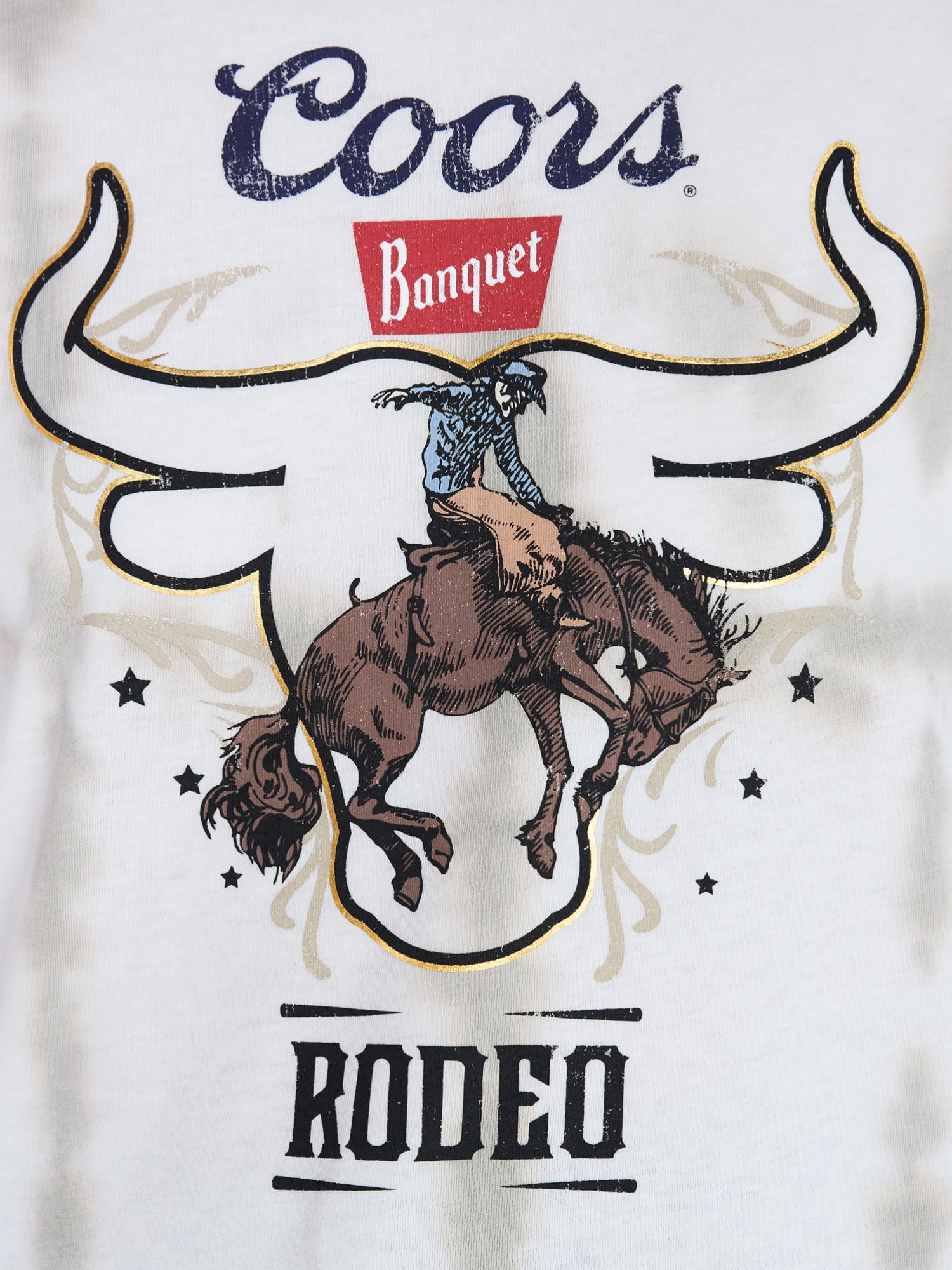 Coors Women's Off the Shoulder Graphic Print Tee (Beige, XXS) ut3pm