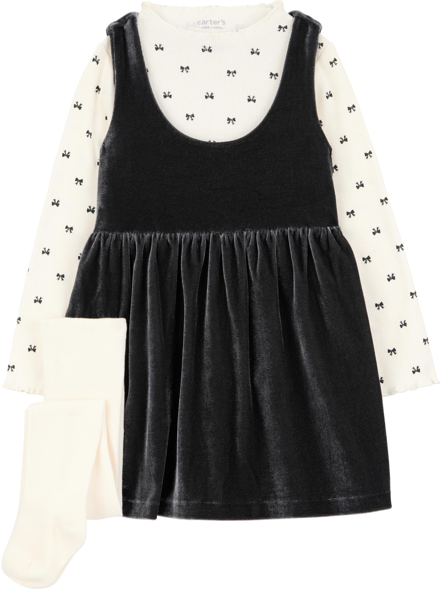Carter's Child of Mine Toddler Girl 3-Piece Dress Set (Black, 12M-5T) jvn5l