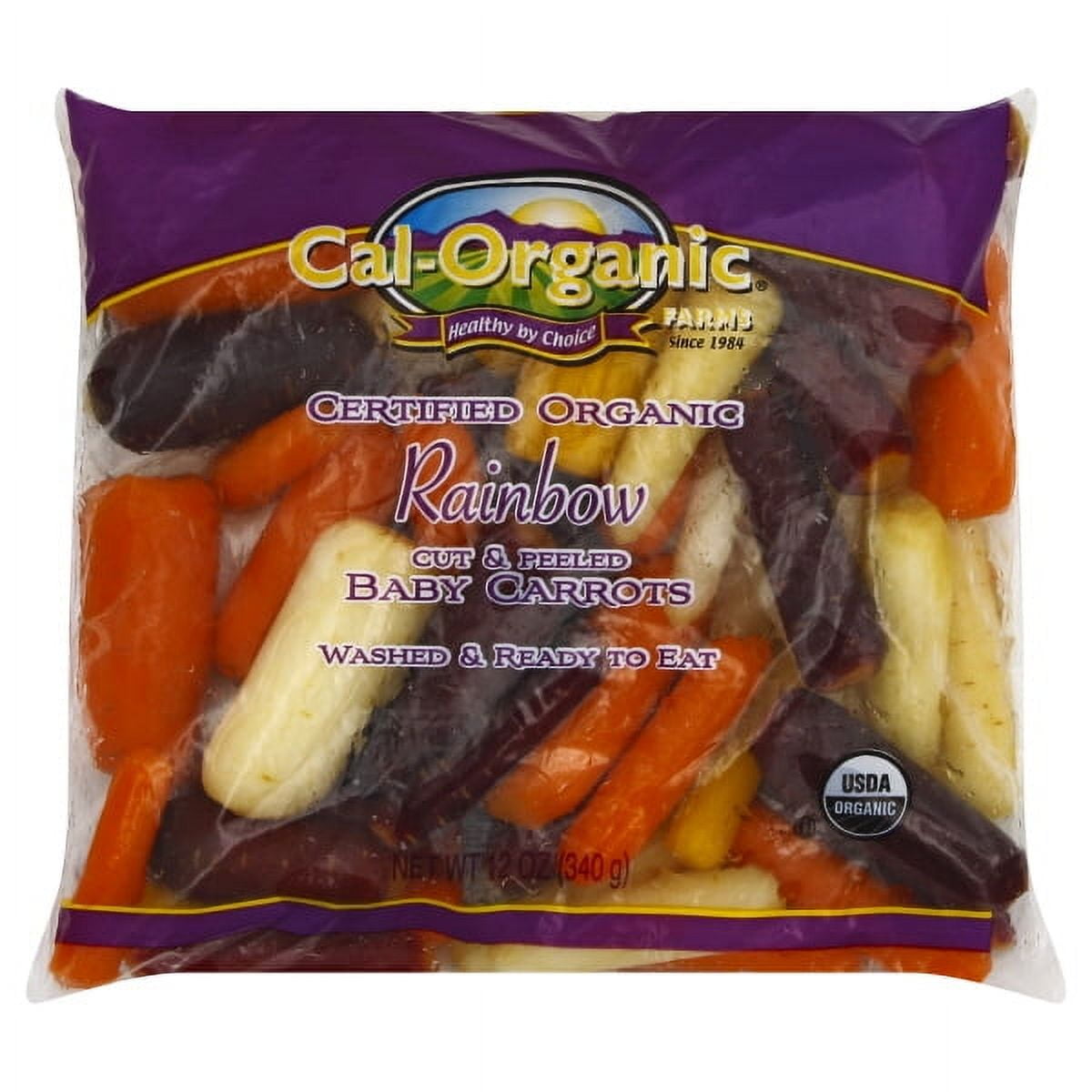 Fresh Produce Organic Rainbow Baby Carrots (Multi-Color, 12 oz) 8b9os