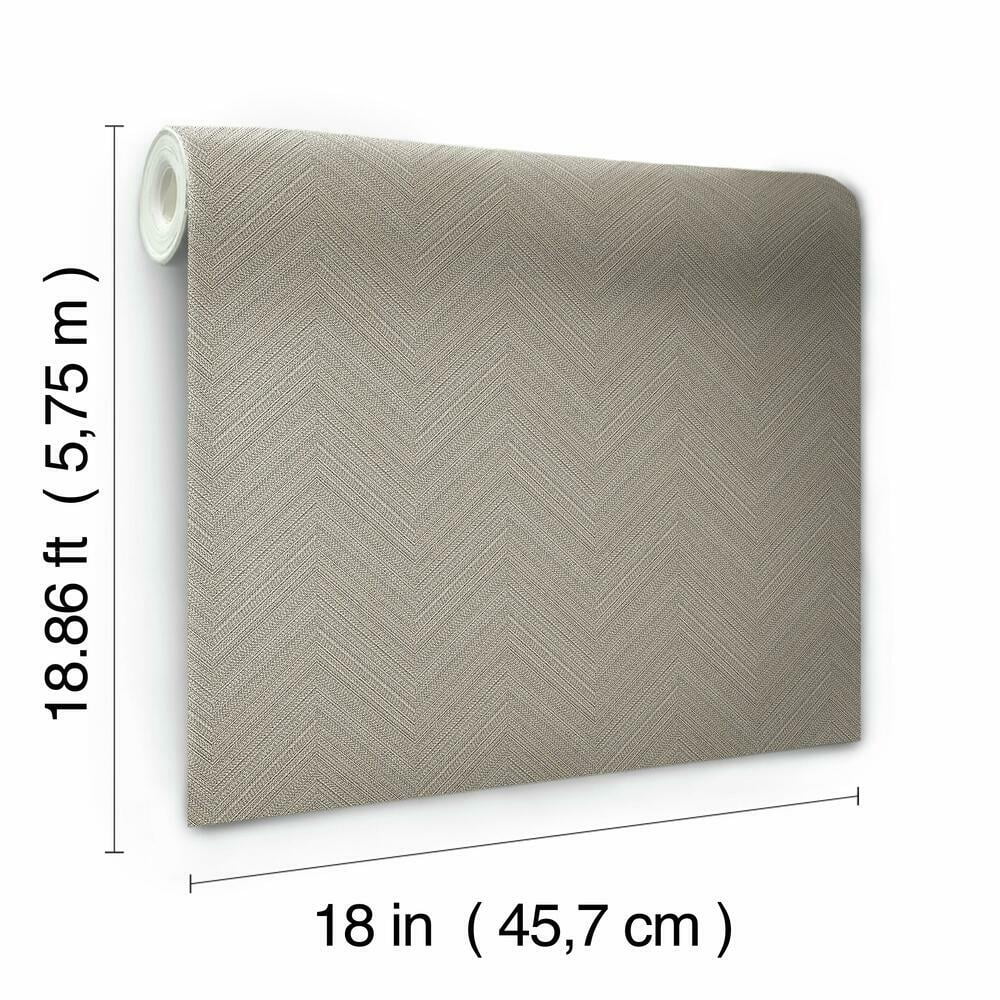 RoomMates Herringbone Weave Peel and Stick Wallpaper (Beige, 28.29 sq ft) 0rw7g