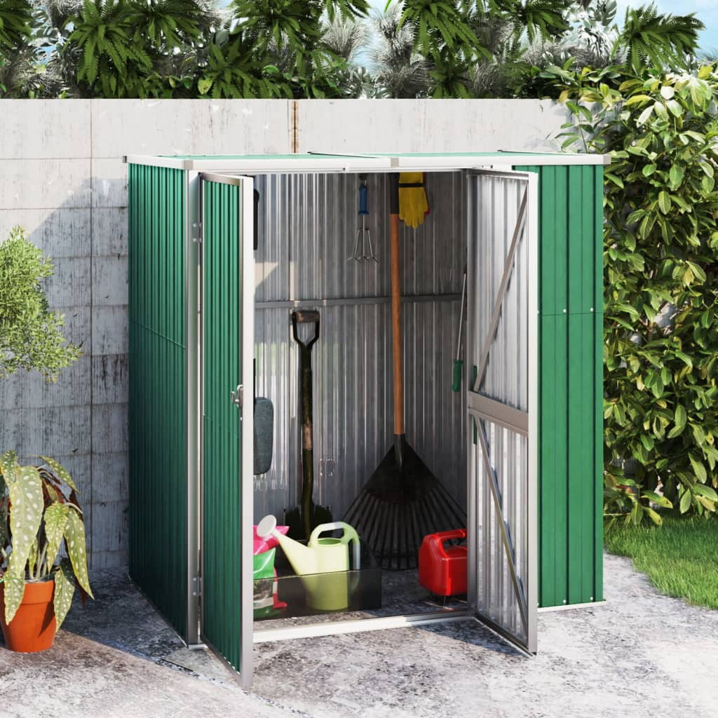 vidaXL Outdoor Storage Shed with Lockable Door (Black, 88.6 in x 35 in x 62.6 in) welud