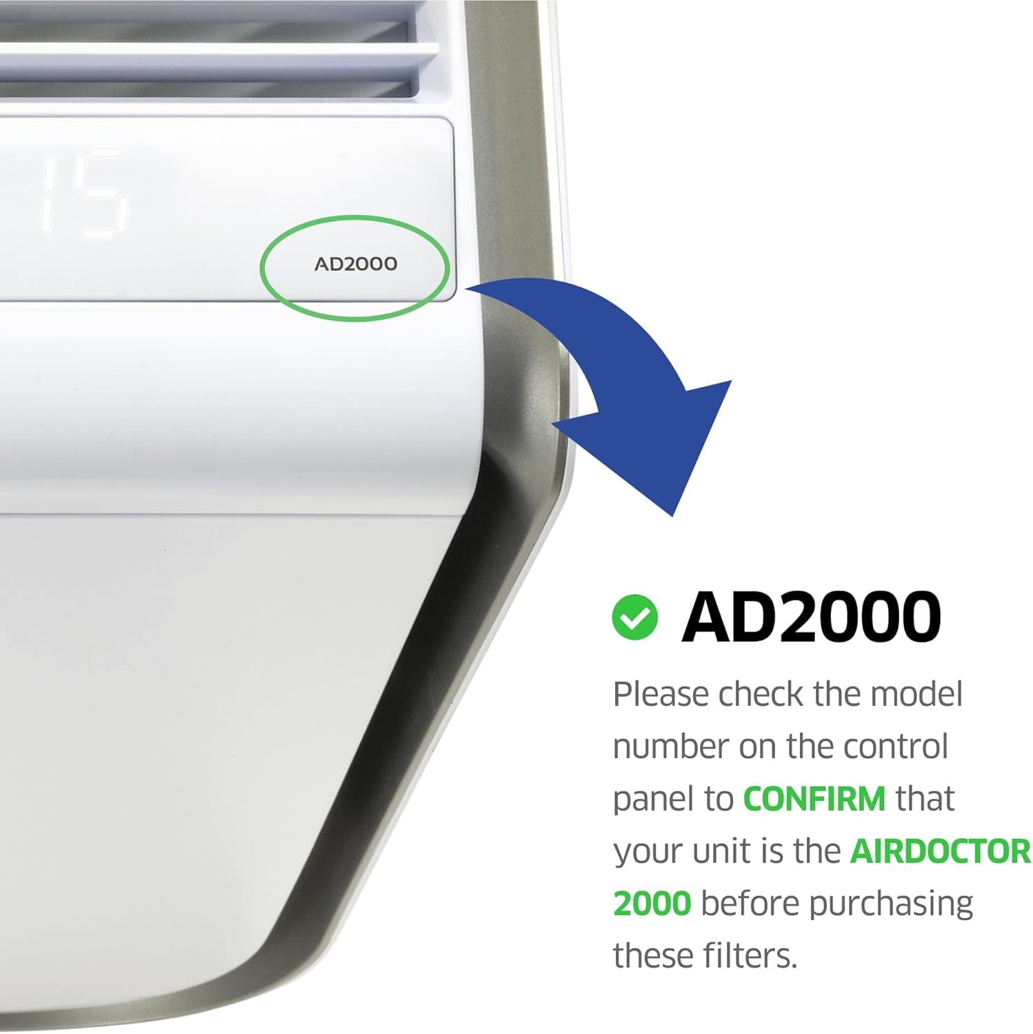 AirDoctor 2000 Genuine Replacement Pre-Filter, MERV 14 Air Purifier Filter (White, 3-Pack) upjq1