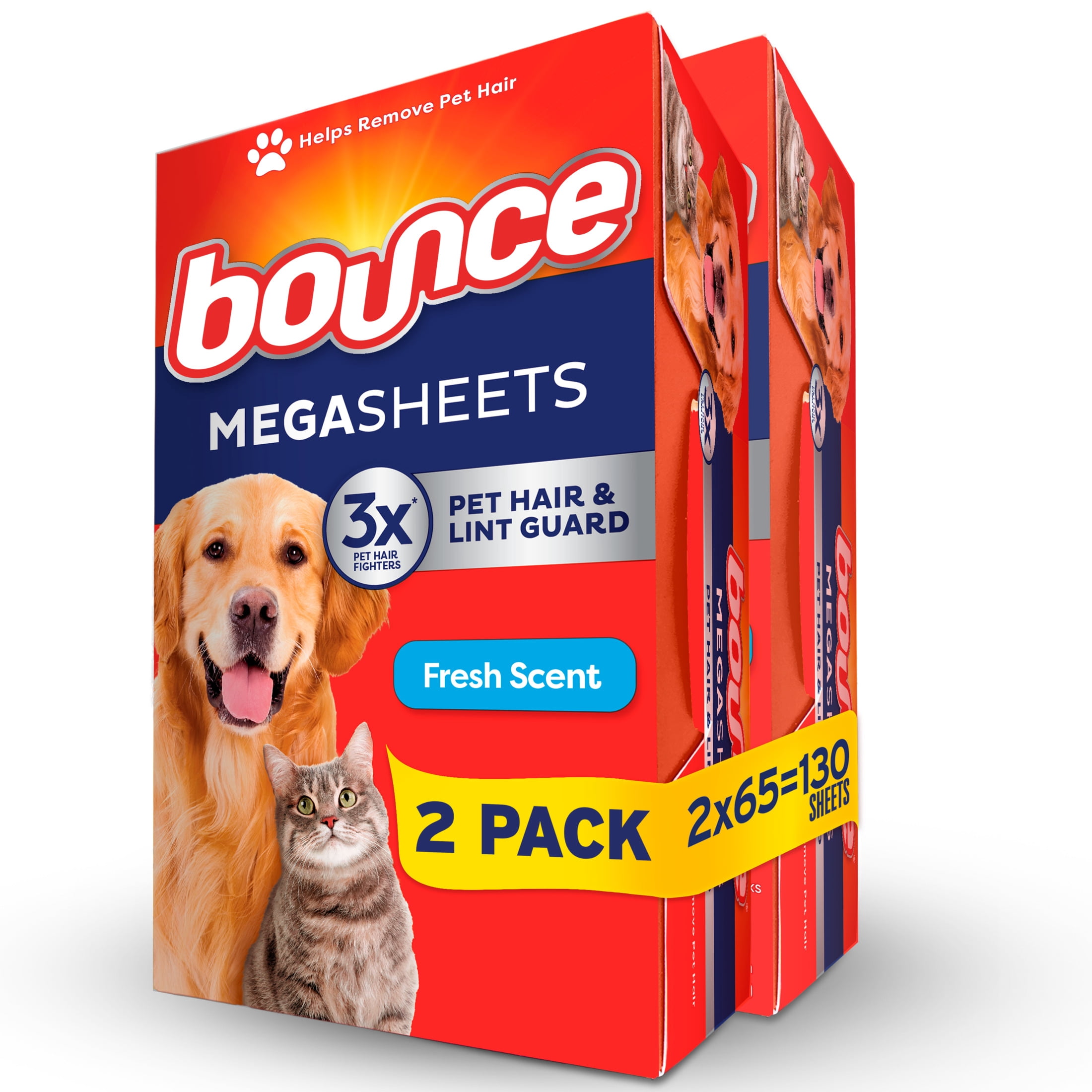 Bounce Pet Hair and Lint Guard Dryer Sheets, Fresh Scent (130 Count) eehvf
