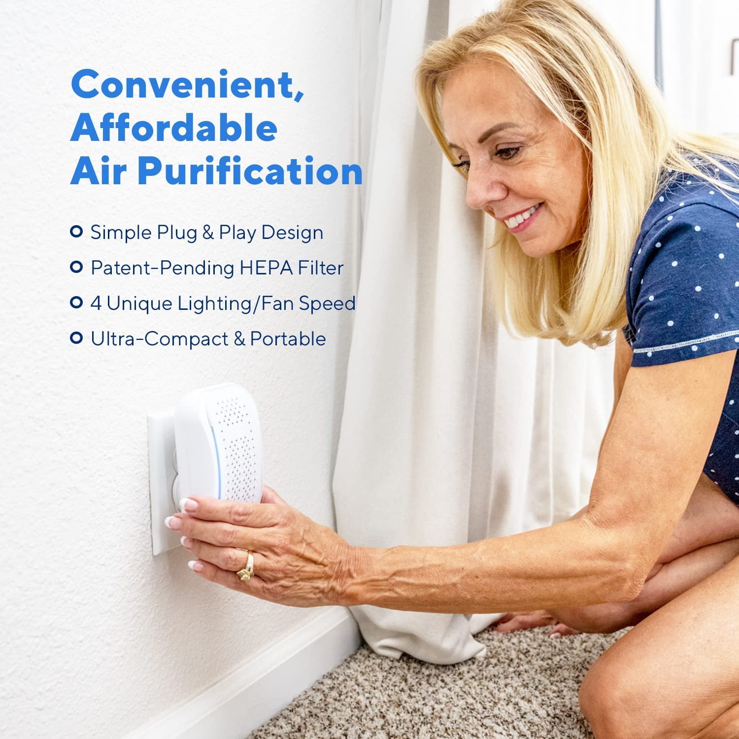Clarifion HEPA Portable Air Purifier (White, 1 Pack) p57sl