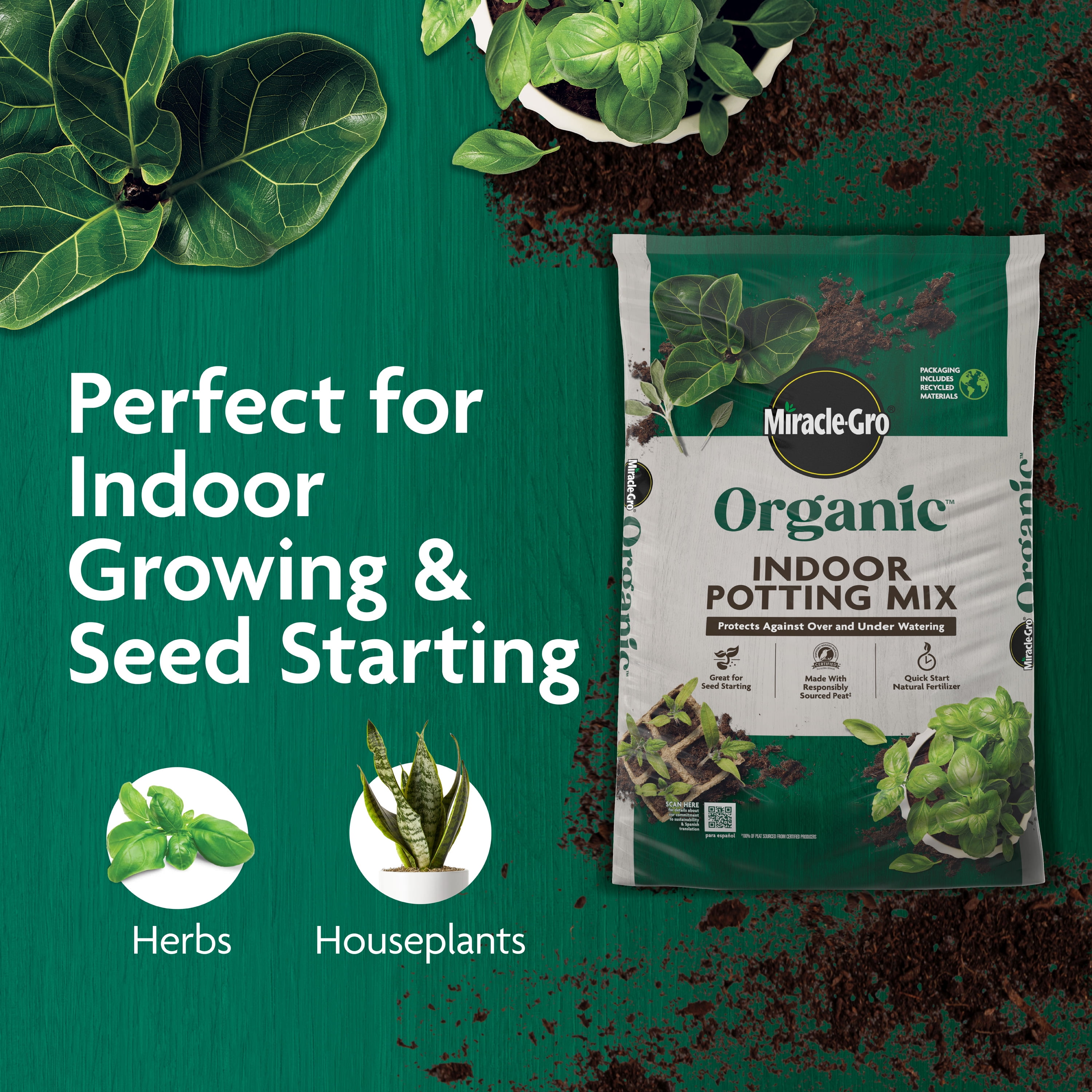 Miracle-Gro Organic Indoor Potting Mix for Container Plants (8 qt) lgg3r - Image 10