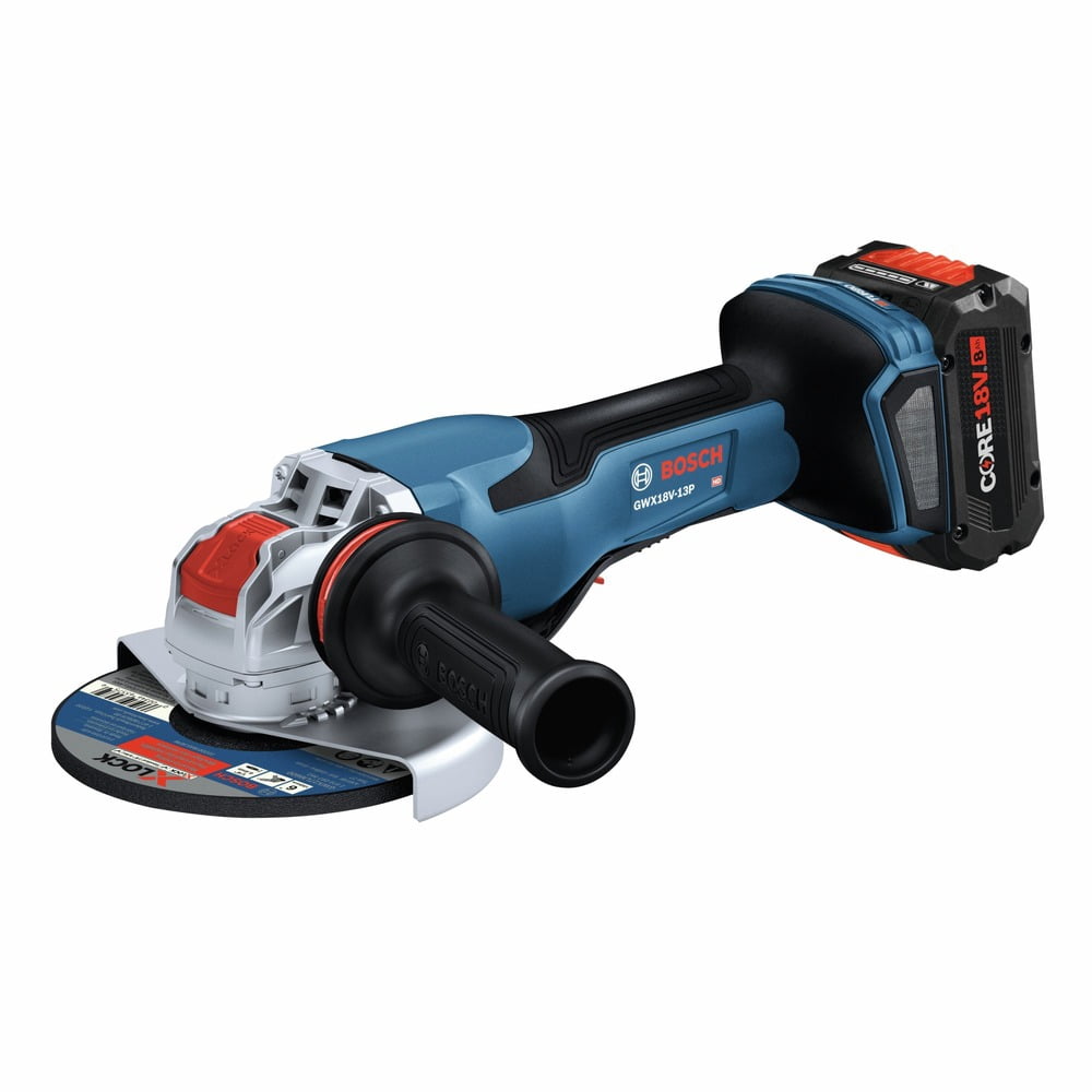 Bosch PROFACTOR 18V Brushless Cordless X-LOCK Angle Grinder Kit with 8 Ah Battery (5 in. - 6 in., Refurbished) qpgra