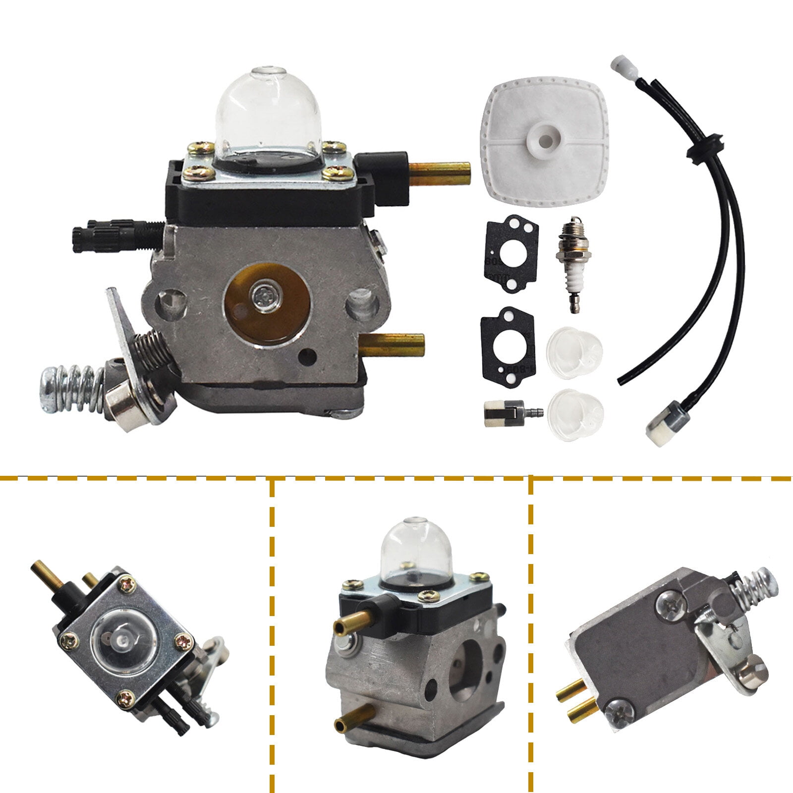 Lab Work Carburetor Kit for Mantis Tiller 7222 7225 SV-5C/2 (16100-Z0H-825, 1-Pack) i2ddt